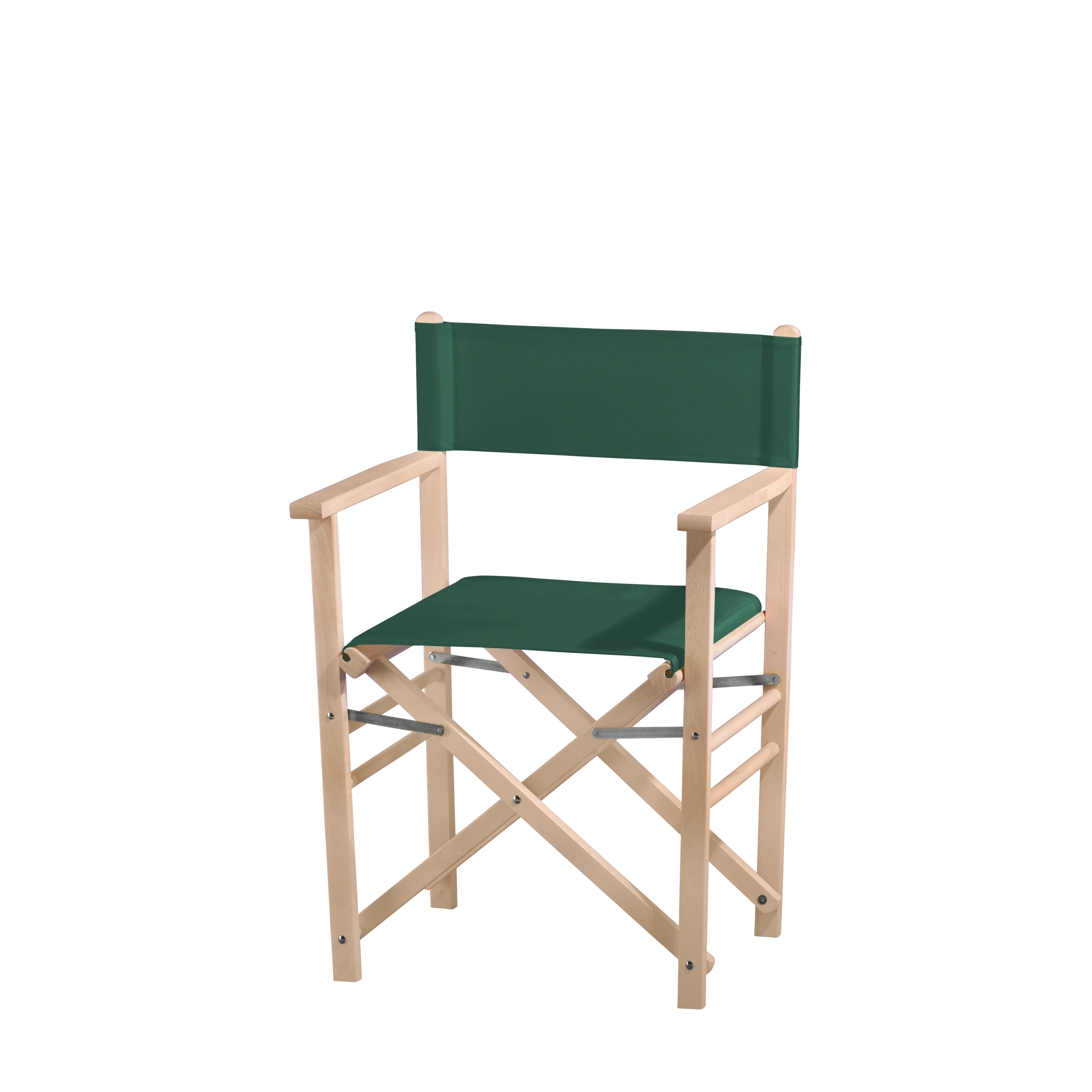 Regiestuhl Billy aus naturbelassenem Buchenholz mit dunkelgrünem Bezug, Seitenansicht
#Classic | Set (Farbe)_dunkelgrün