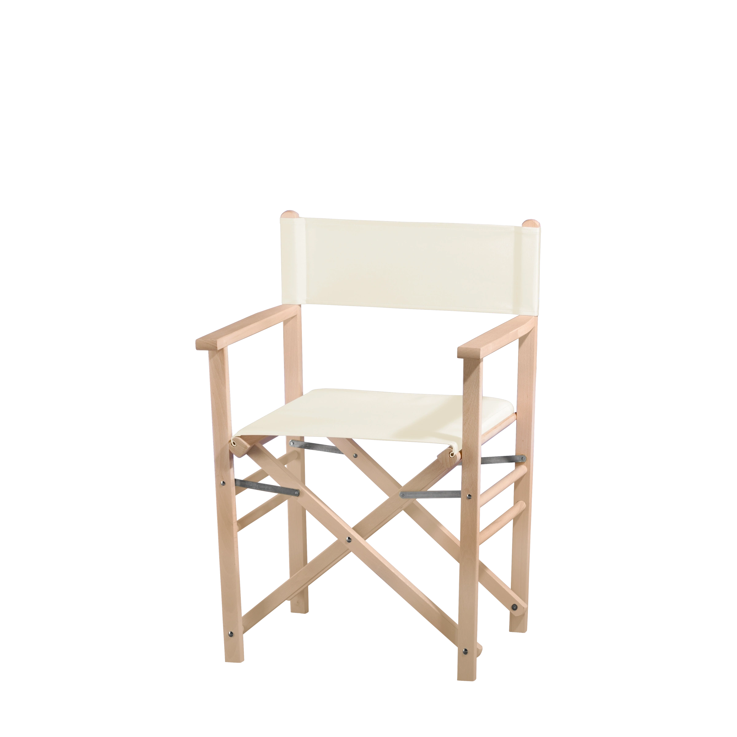 Regiestuhl Billy aus naturbelassenem Buchenholz mit naturfarbenem Bezug, Seitenansicht
#Classic | Set (Farbe)_natur