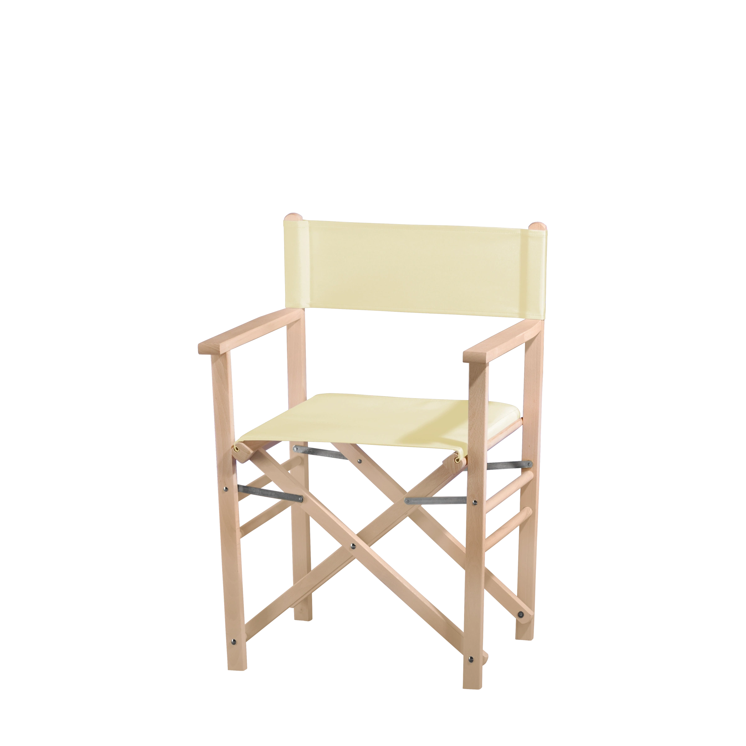 Regiestuhl Billy aus naturbelassenem Buchenholz mit Bezug in vanille, Seitenansicht
#Classic | Set (Farbe)_vanille