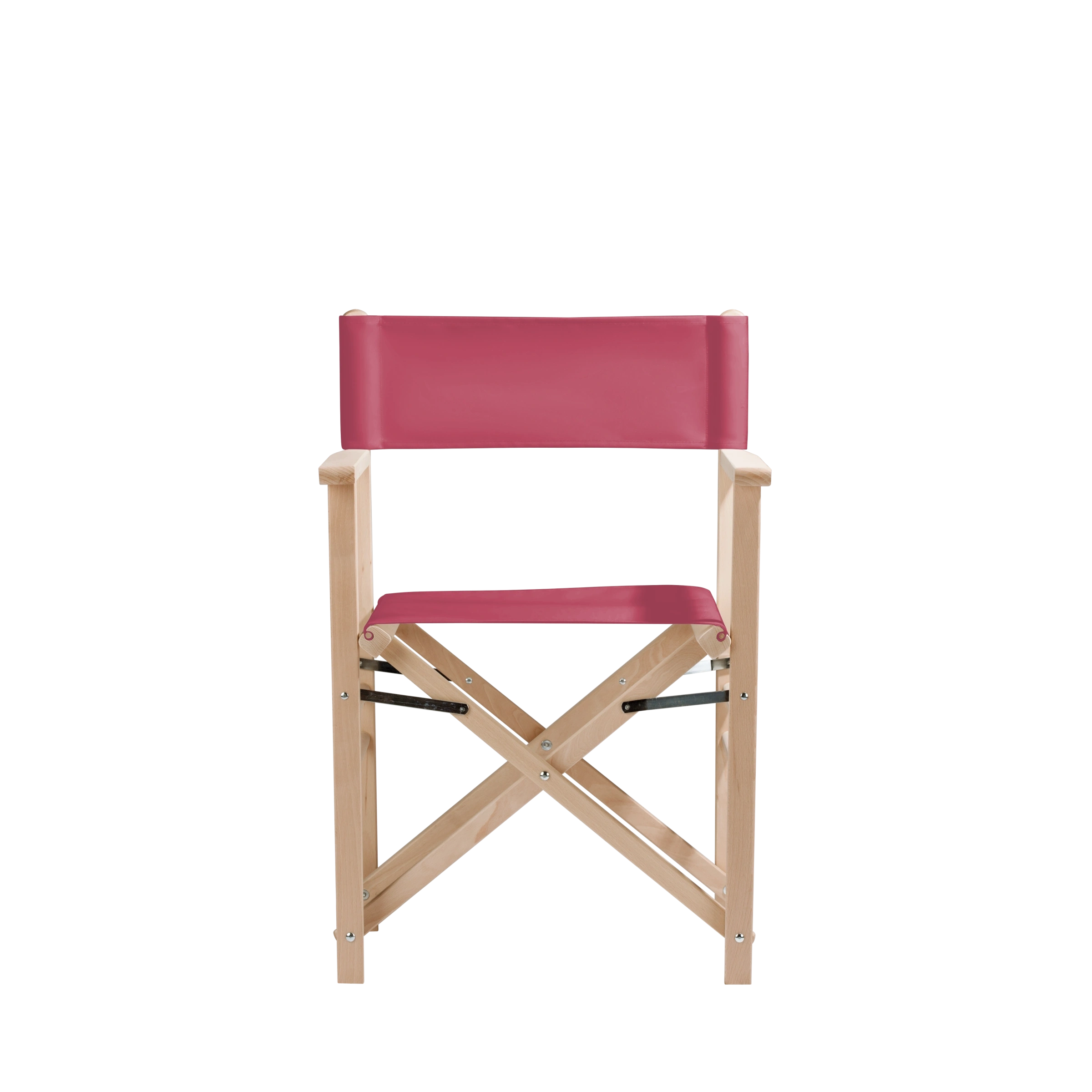 Regiestuhl Billy aus naturbelassenem Buchenholz mit Bezug in fuchsia, Frontalansicht
#Classic | Set (Farbe)_fuchsia