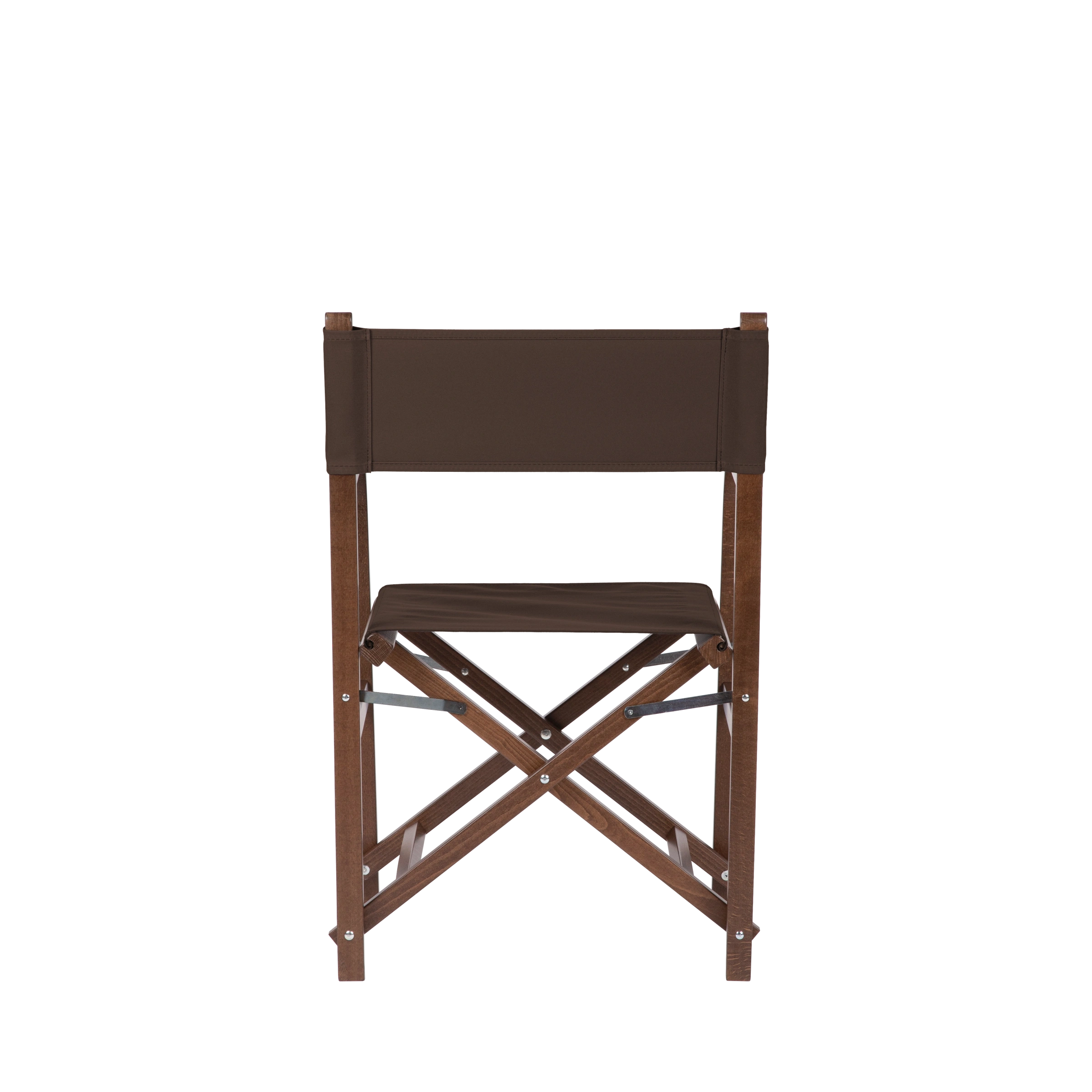 Regiestuhl George aus braunem Buchenholz mit Bezug in caffé, Rückansicht
#Classic | Set (Farbe)_caffé