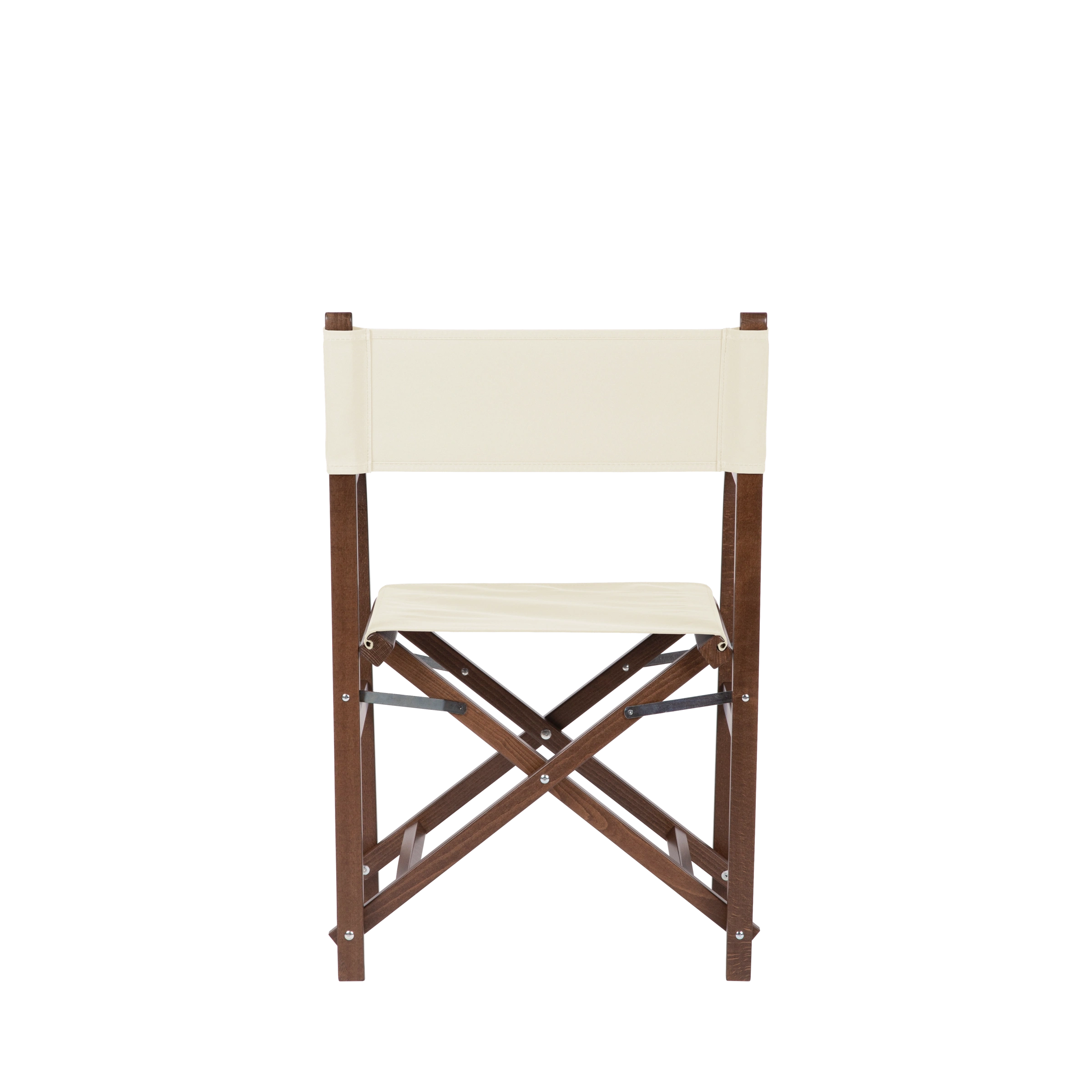 Regiestuhl George aus braunem Buchenholz mit naturfarbenem Bezug, Rückansicht
#Classic | Set (Farbe)_natur