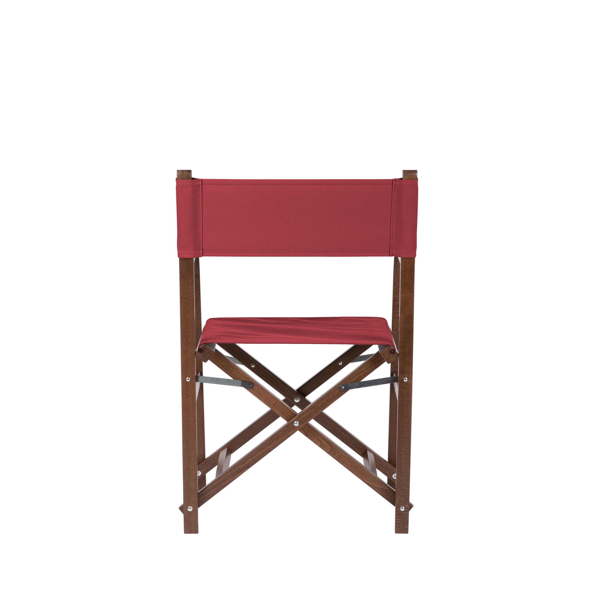 Regiestuhl George aus braunem Buchenholz mit rotem Bezug, Rückansicht
#Classic | Set (Farbe)_rot