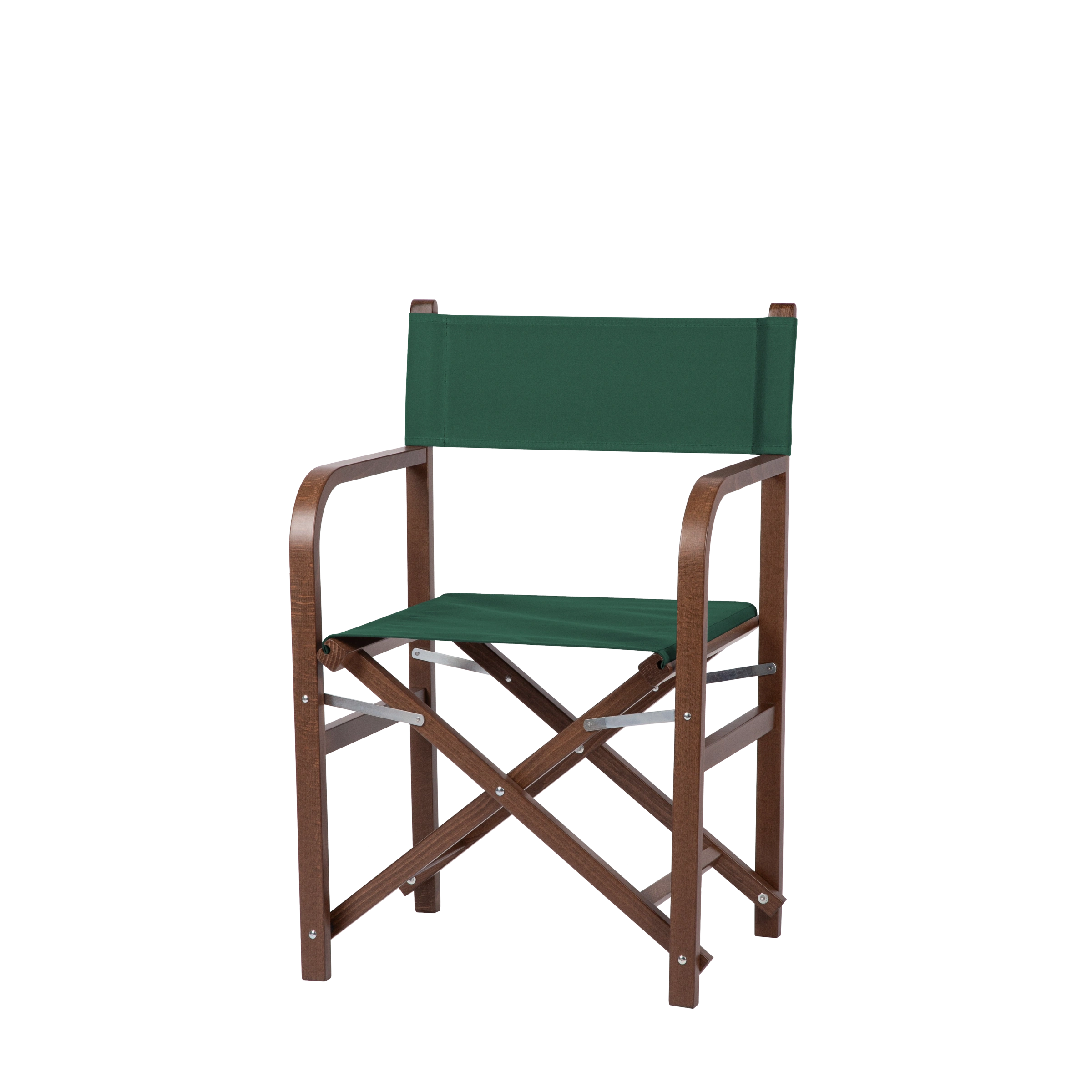 Regiestuhl George aus braunem Buchenholz mit dunkelgrünem Bezug, Seitenansicht
#Classic | Set (Farbe)_dunkelgrün