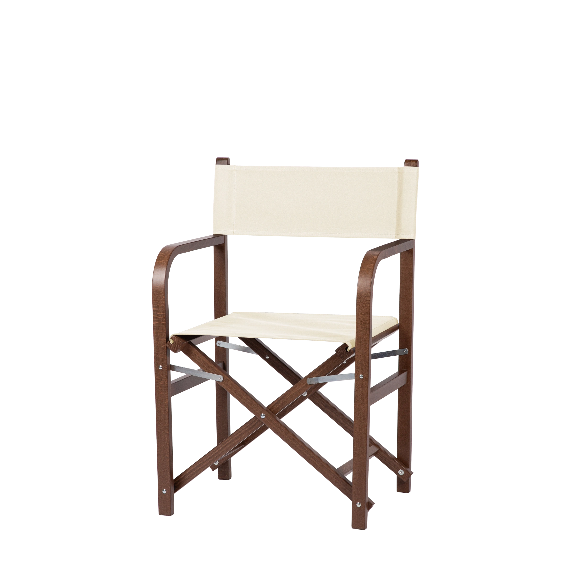 Regiestuhl George aus braunem Buchenholz mit naturfarbenem Bezug, Seitenansicht
#Classic | Set (Farbe)_natur