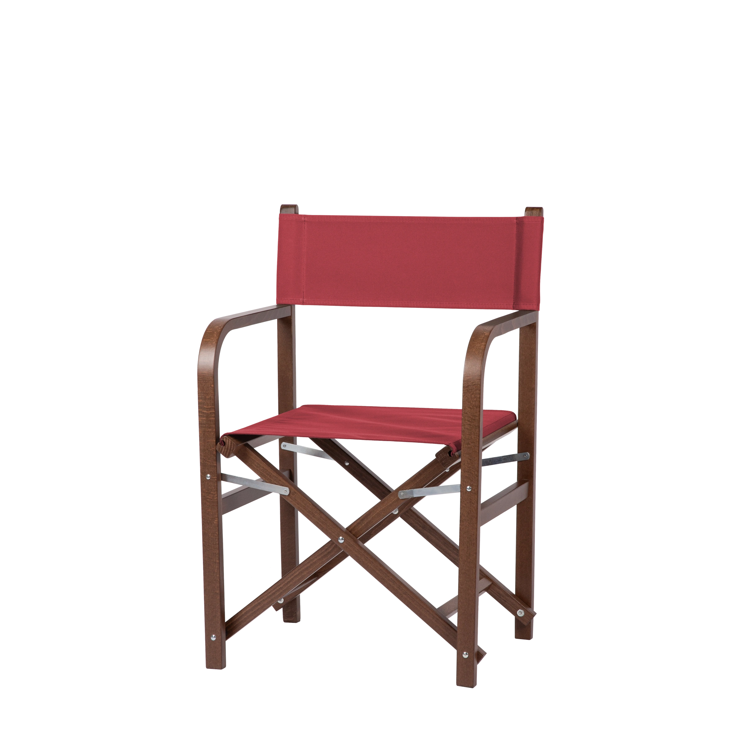 Regiestuhl George aus braunem Buchenholz mit rotem Bezug, Seitenansicht
#Classic | Set (Farbe)_rot