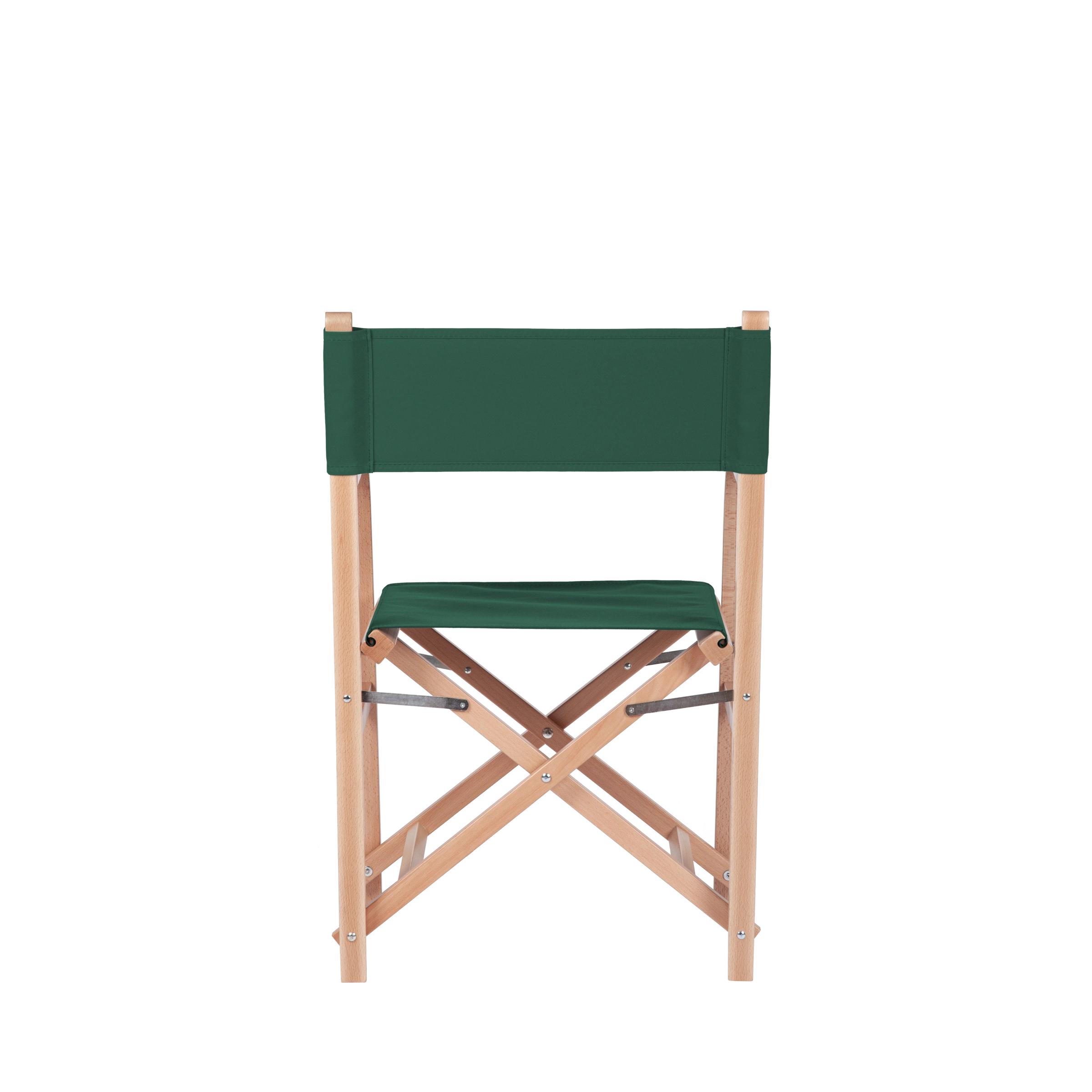 Regiestuhl George aus naturfarbenem Buchenholz mit dunkelgrünem Bezug, Rückansicht
#Classic | Set (Farbe)_dunkelgrün