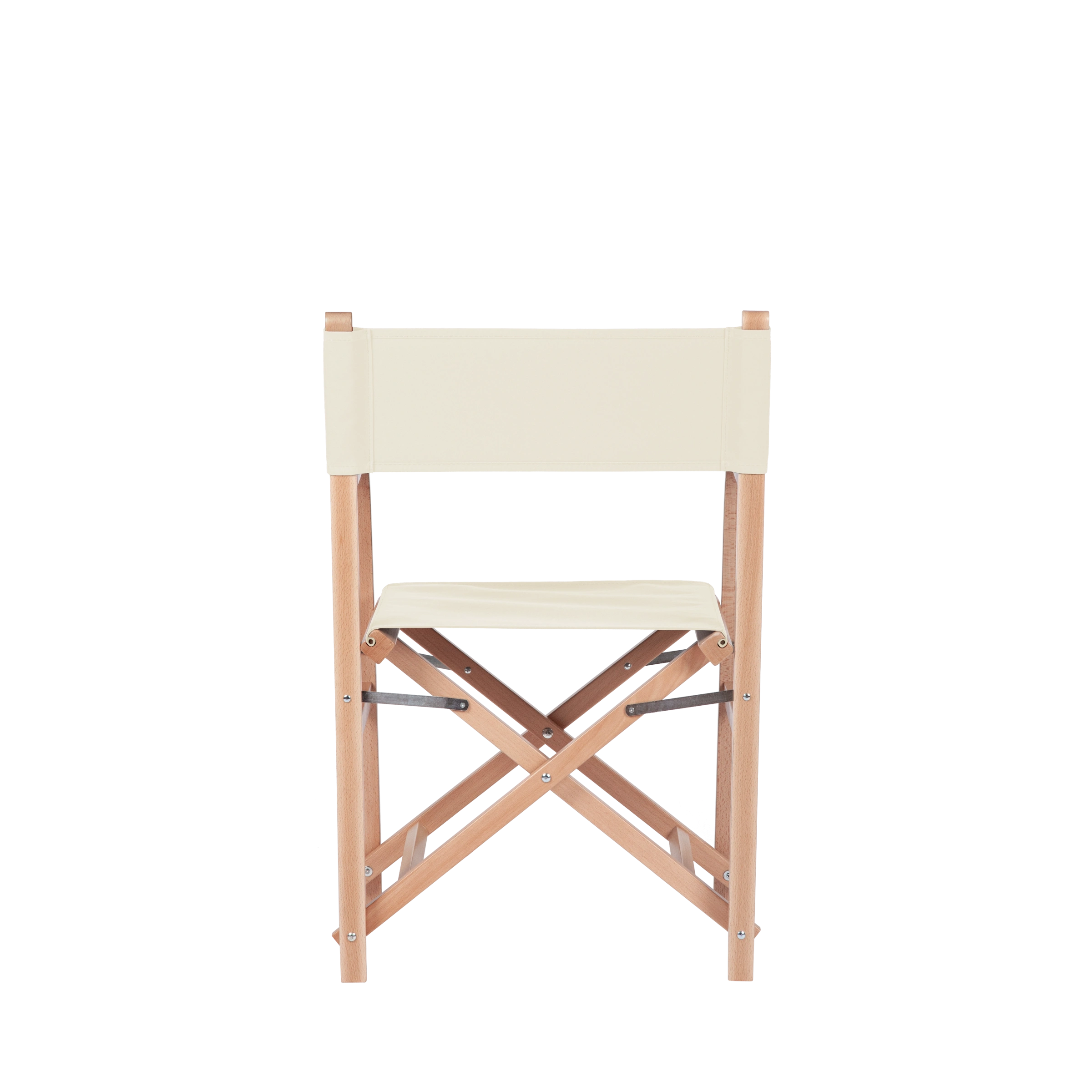 Regiestuhl George aus naturfarbenem Buchenholz mit naturfarbenem Bezug, Rückansicht
#Classic | Set (Farbe)_natur