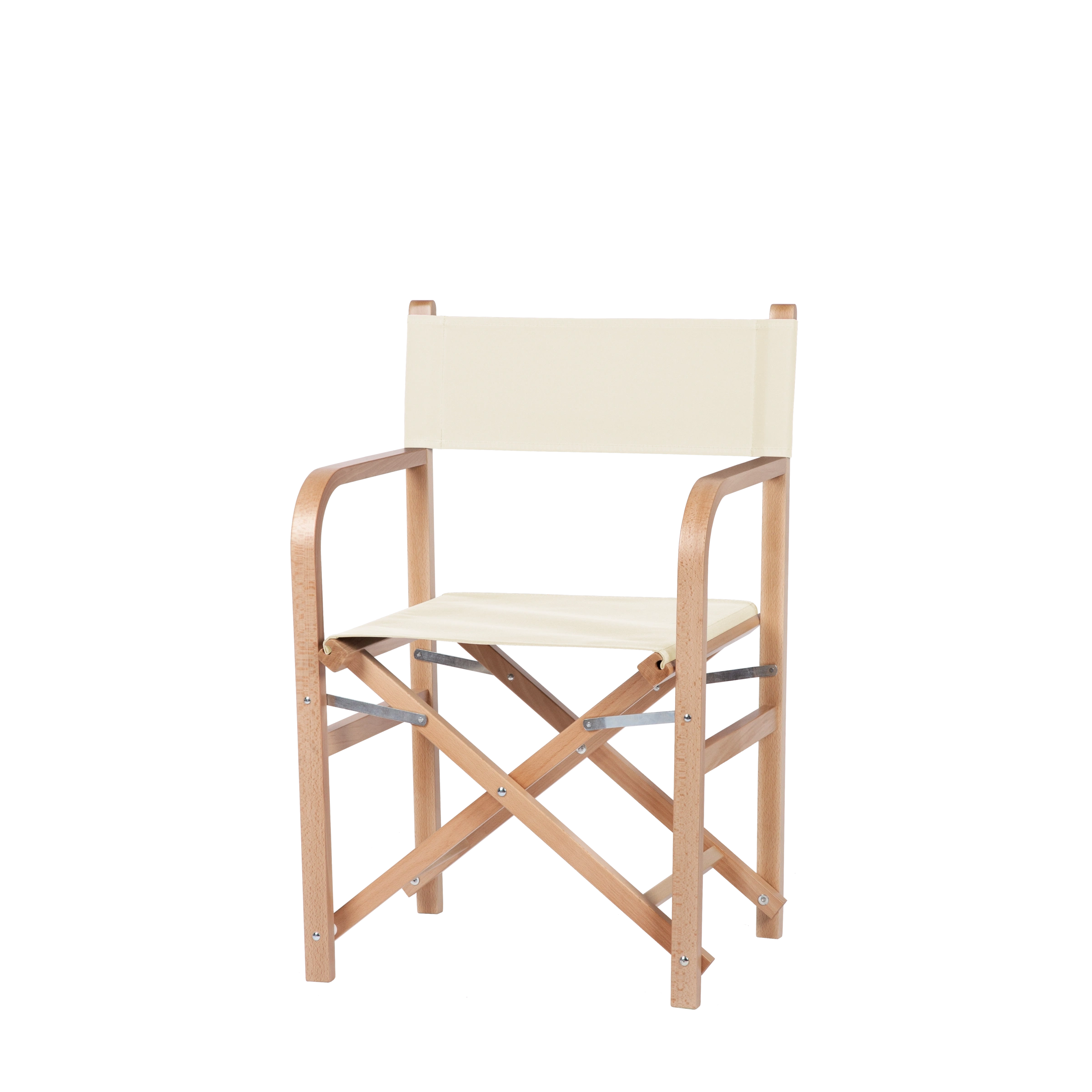 Regiestuhl George aus naturfarbenem Buchenholz mit naturfarbenem Bezug, Seitenansicht
#Classic | Set (Farbe)_natur