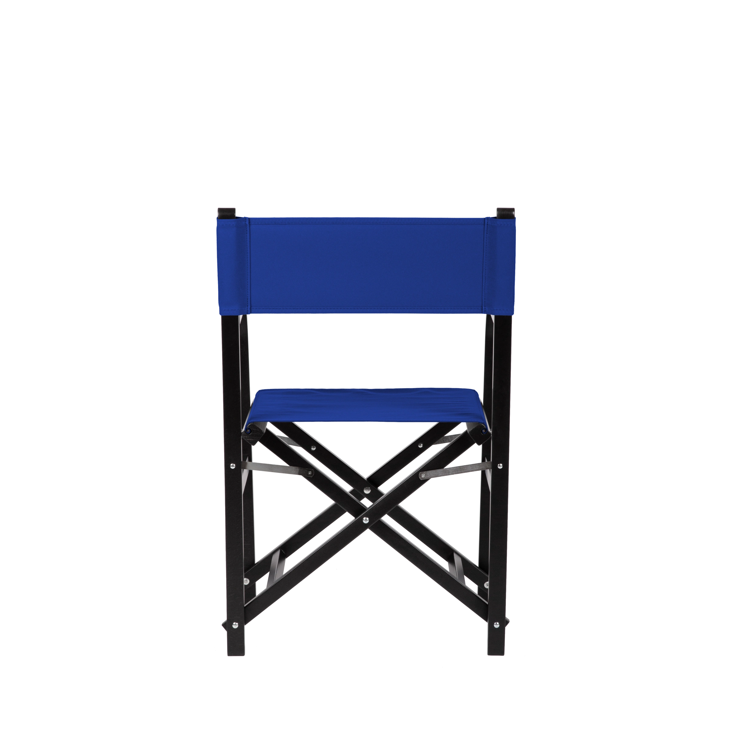 Regiestuhl George aus schwarzem Buchenholz mit dunkelblauem Bezug, Rückansicht
#Classic | Set (Farbe)_dunkelblau