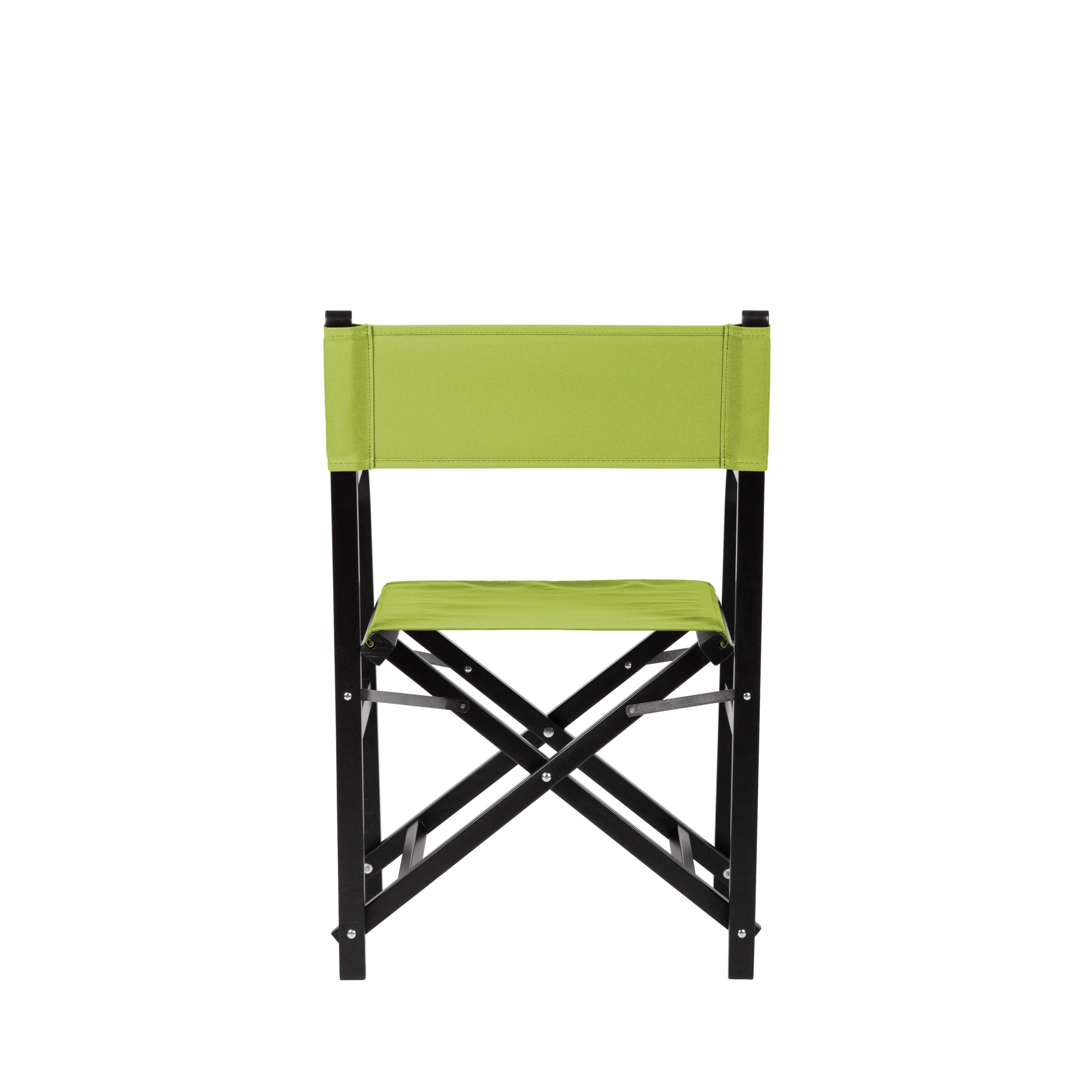 Regiestuhl George aus schwarzem Buchenholz mit hellgrünem Bezug, Rückansicht
#Classic | Set (Farbe)_hellgrün