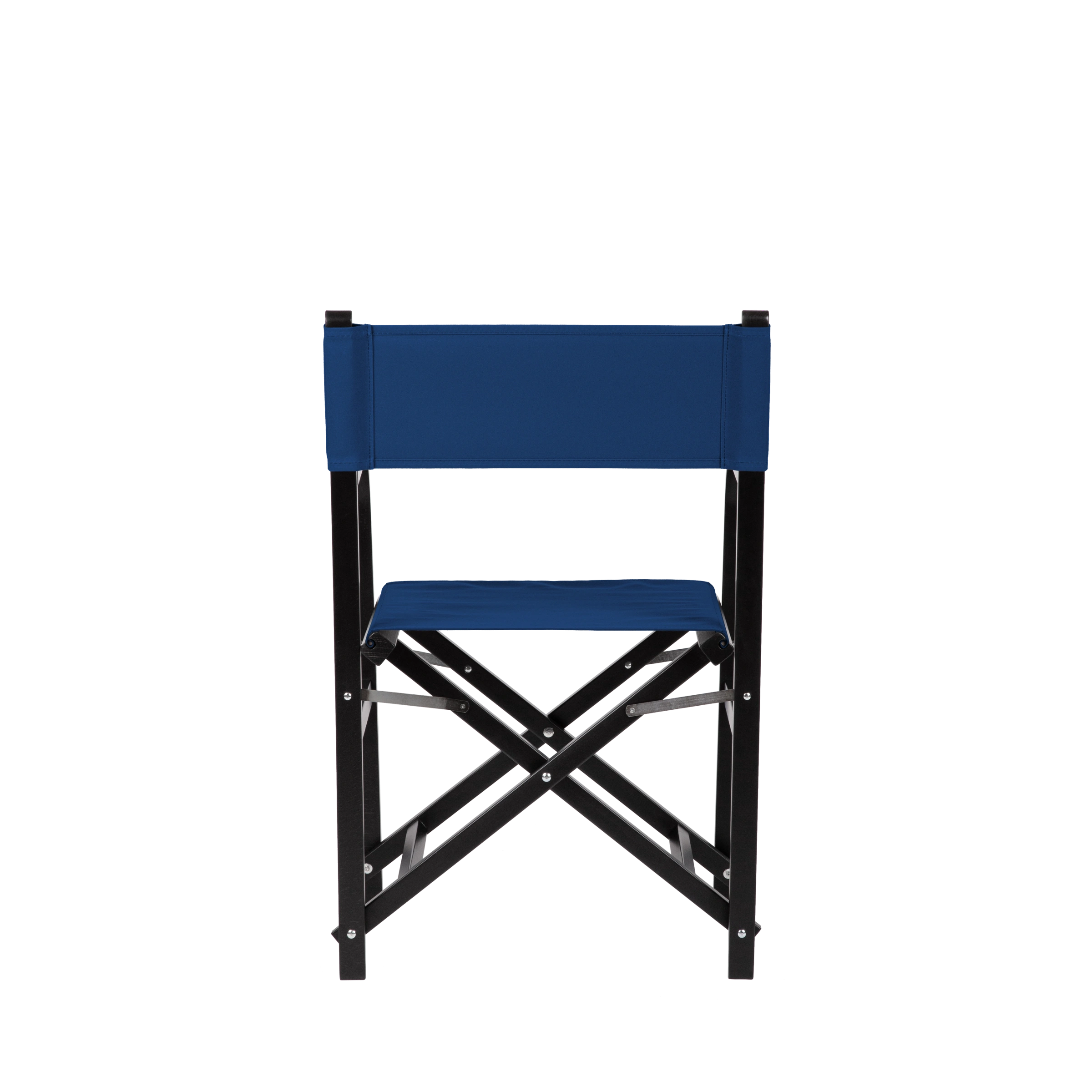 Regiestuhl George aus schwarzem Buchenholz mit Bezug in marine, Rückansicht
#Classic | Set (Farbe)_marine