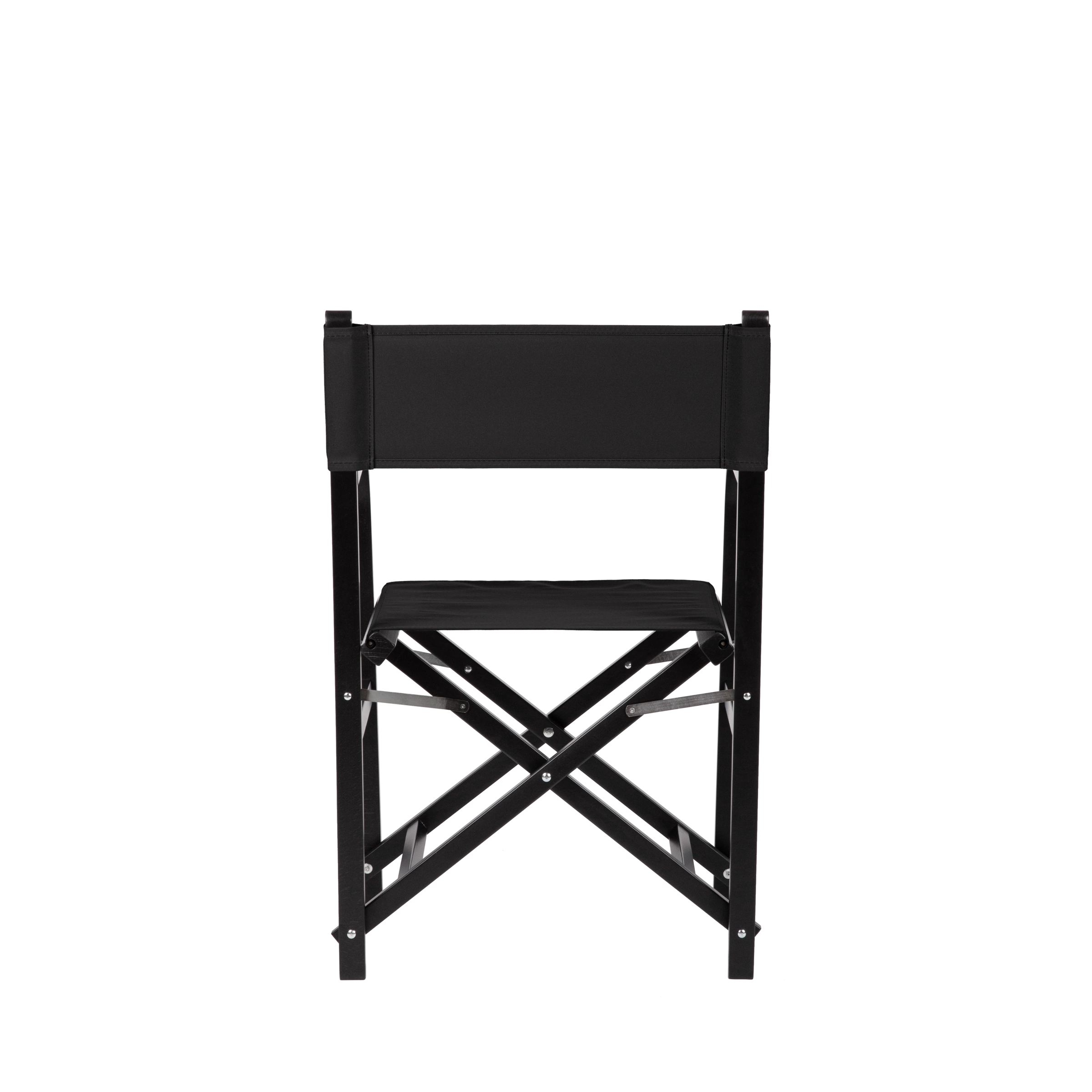 Regiestuhl George aus schwarzem Buchenholz mit schwarzem Bezug, Rückansicht
#Classic | Set (Farbe)_schwarz