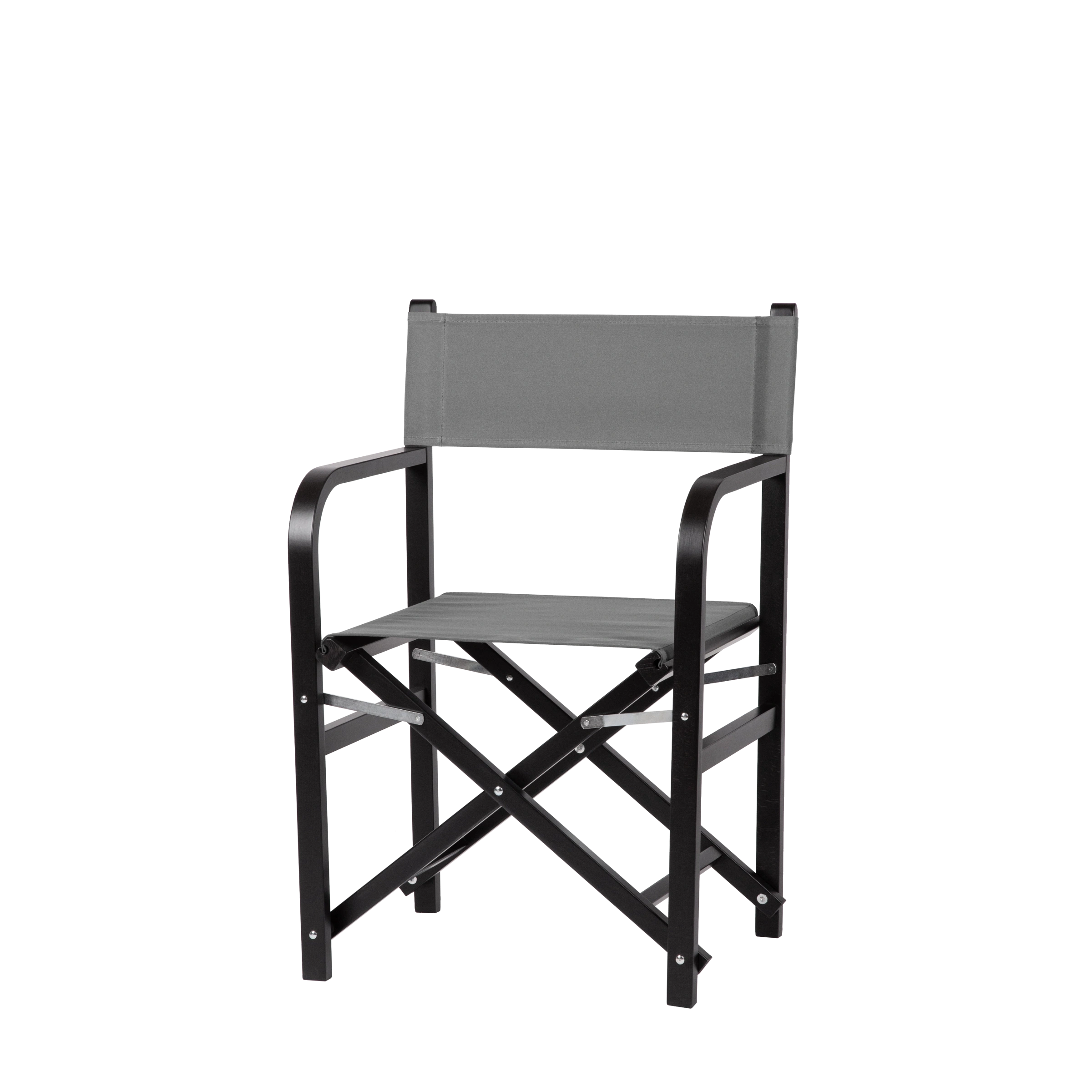 Regiestuhl George aus schwarzem Buchenholz mit anthrazitem Bezug, Seitenansicht
#Classic | Set (Farbe)_anthrazit