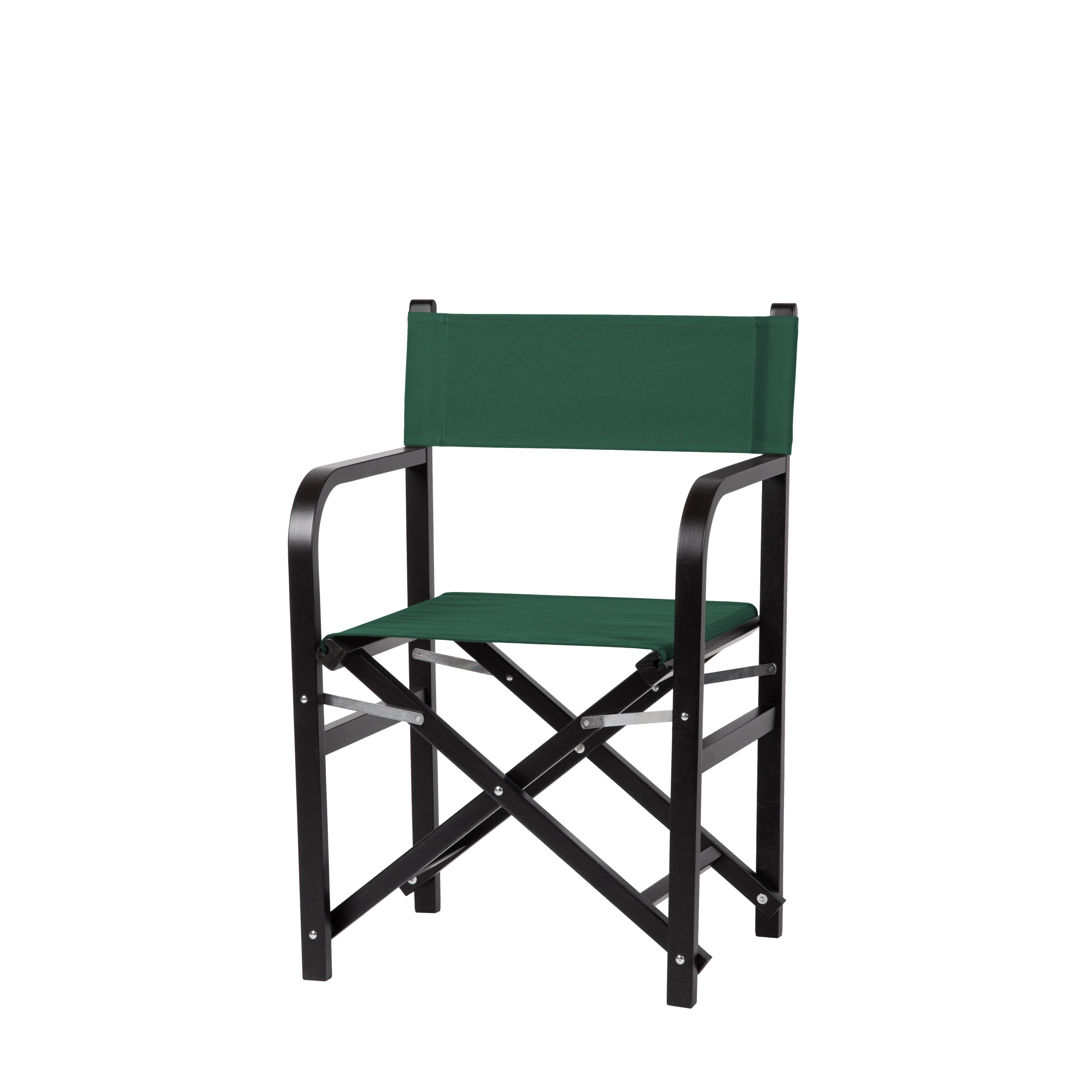 Regiestuhl George aus schwarzem Buchenholz mit dunkelgrünem Bezug, Seitenansicht
#Classic | Set (Farbe)_dunkelgrün