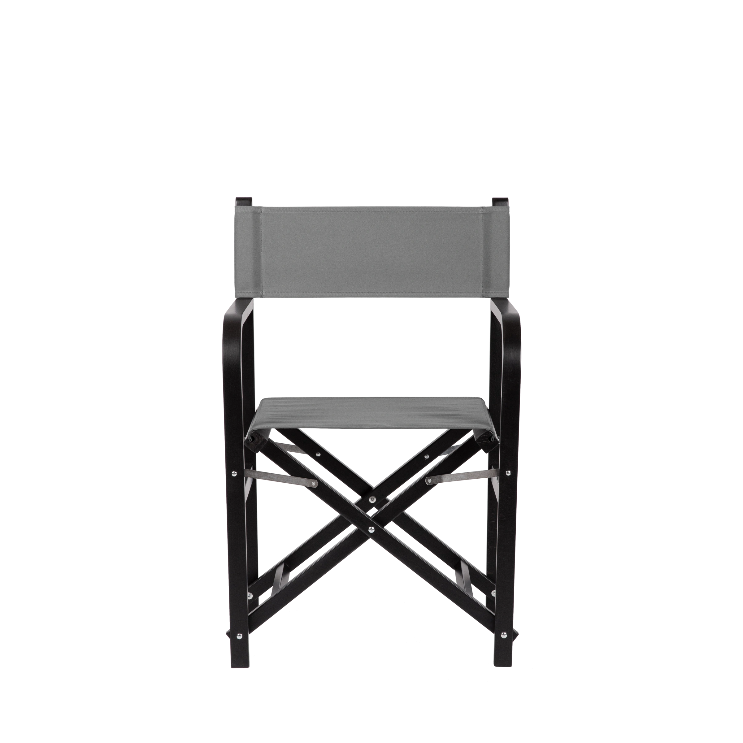 Regiestuhl George aus schwarzem Buchenholz mit anthrazitem Bezug, Frontalansicht
#Classic | Set (Farbe)_anthrazit