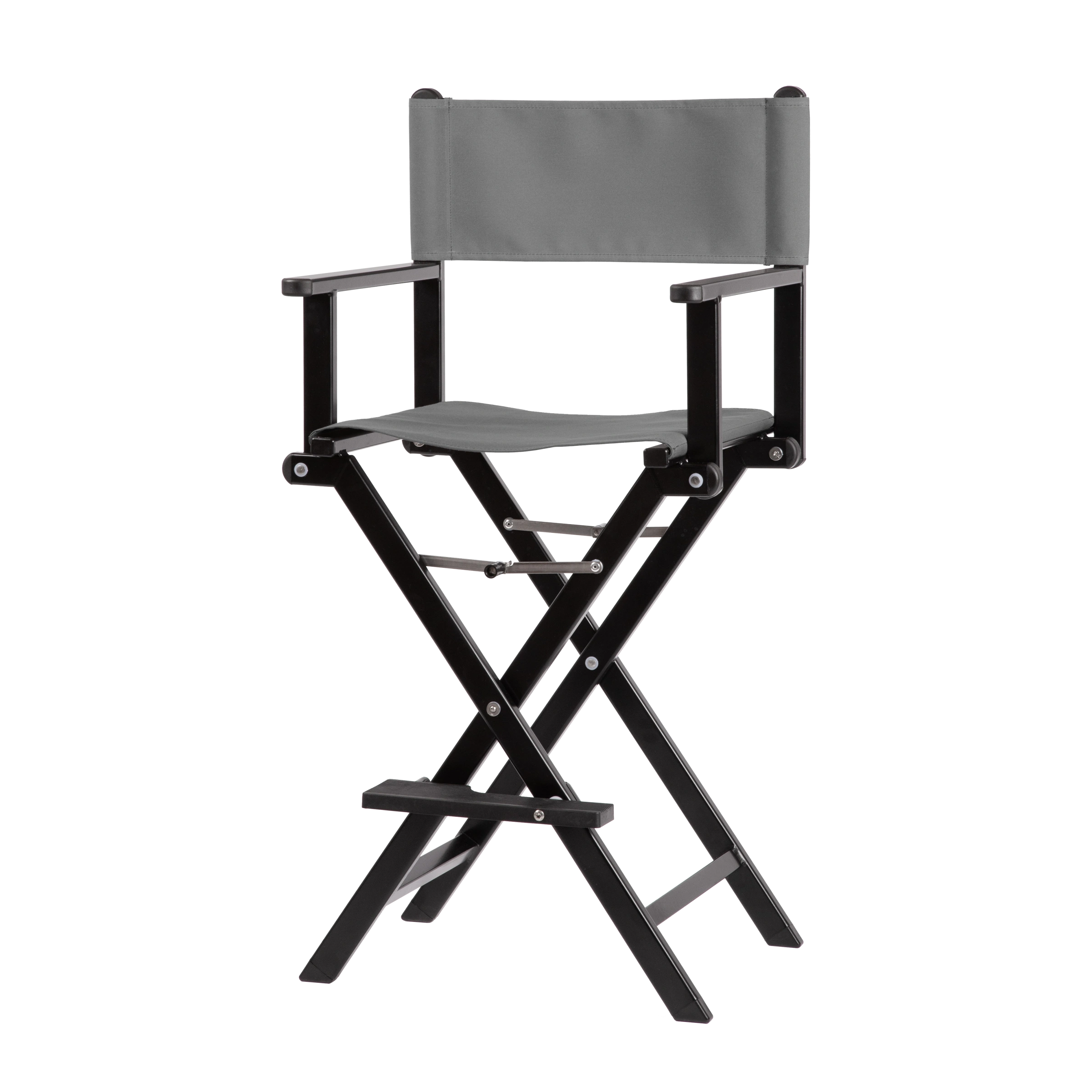 Regiestuhl Kelly aus schwarzem Aluminium mit anthrazitem Bezug, Seitenansicht
#Alu | Set (Farbe)_anthrazit