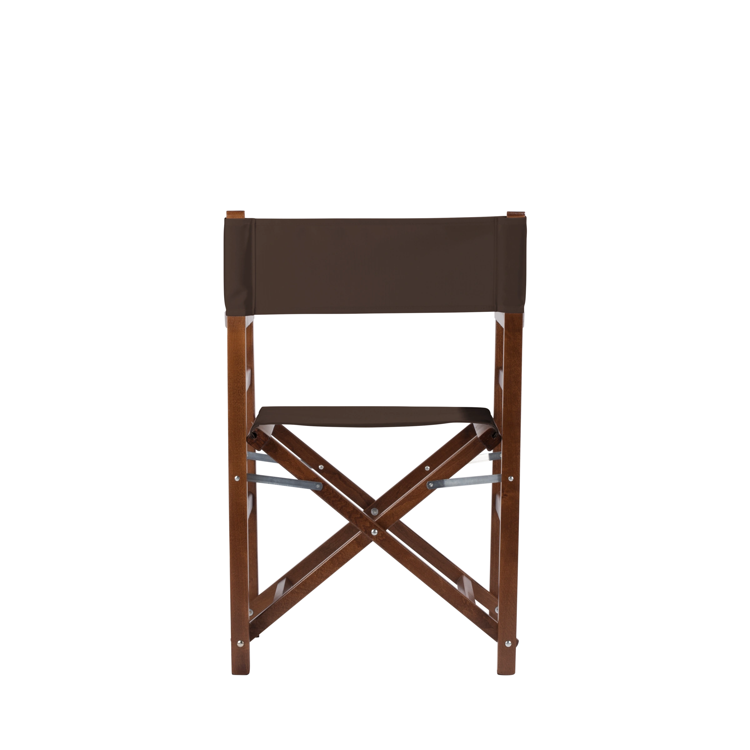 Regiestuhl Oscar aus braunem Buchenholz mit Bezug in caffé, Rückansicht
#Classic | Set (Farbe)_caffé