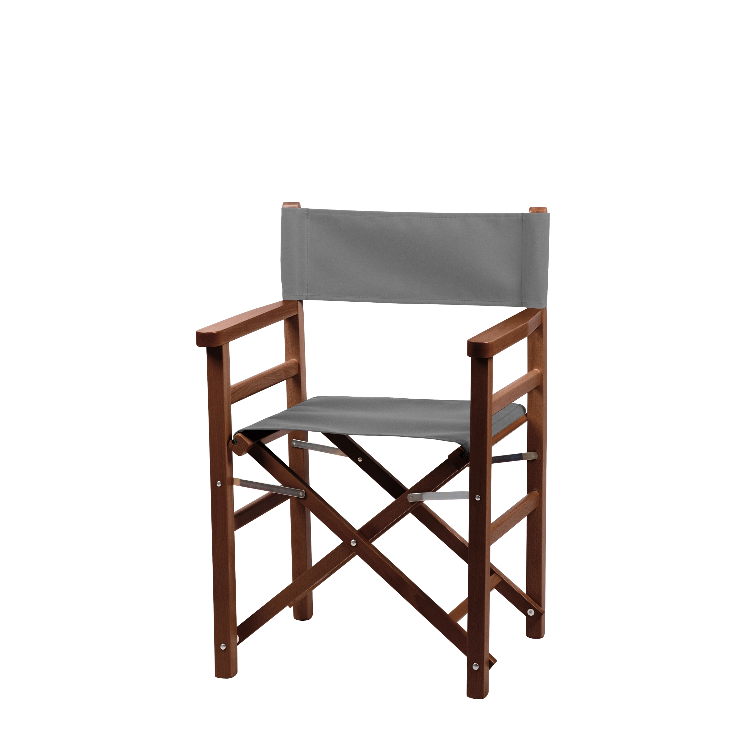 Regiestuhl Oscar aus braunem Buchenholz mit anthrazitem Bezug, Seitenansicht
#Classic | Set (Farbe)_anthrazit