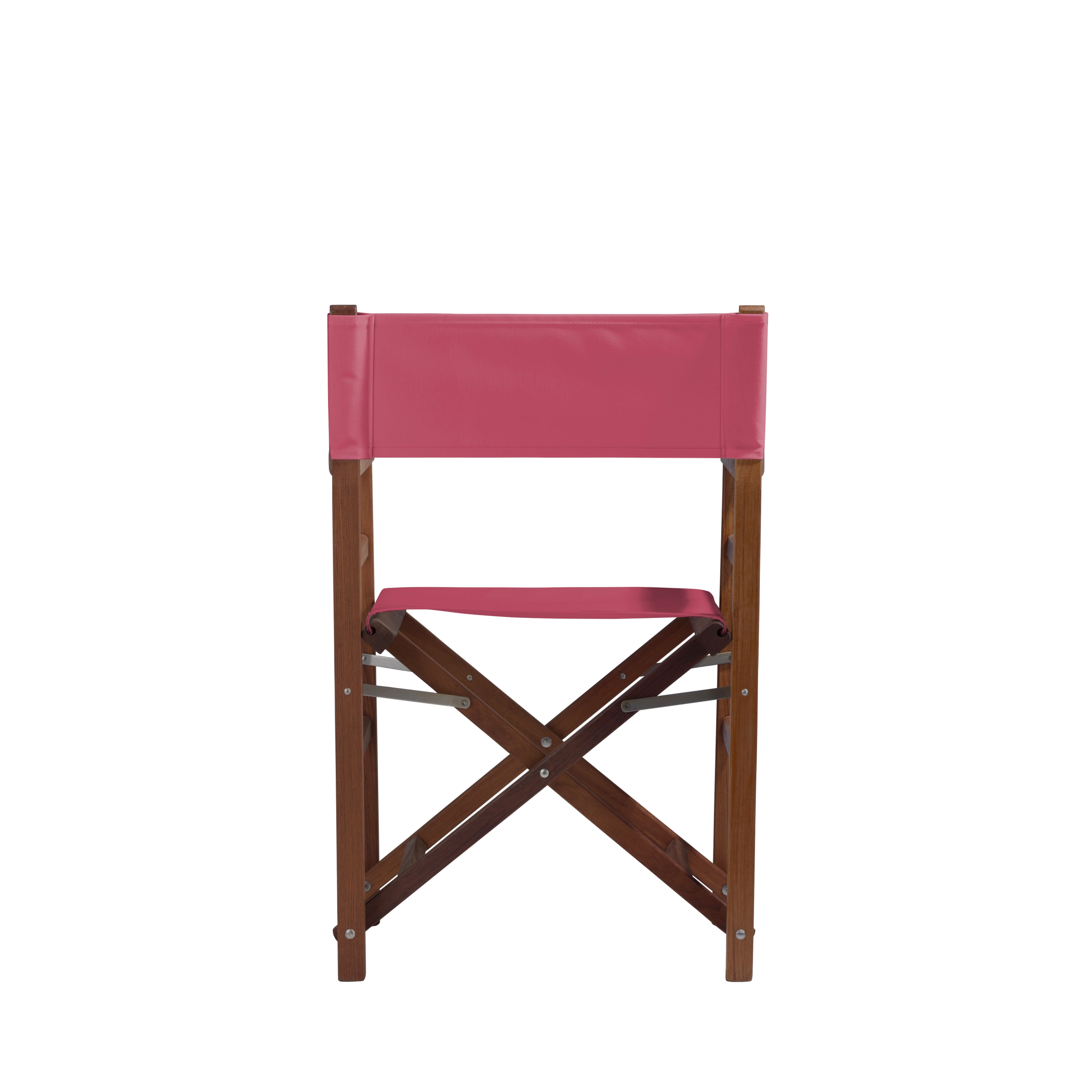 Regiestuhl Oscar aus Iroko-Holz Buchenholz mit Bezug in fuchsia, Rückansicht
#Classic | Set (Farbe)_fuchsia