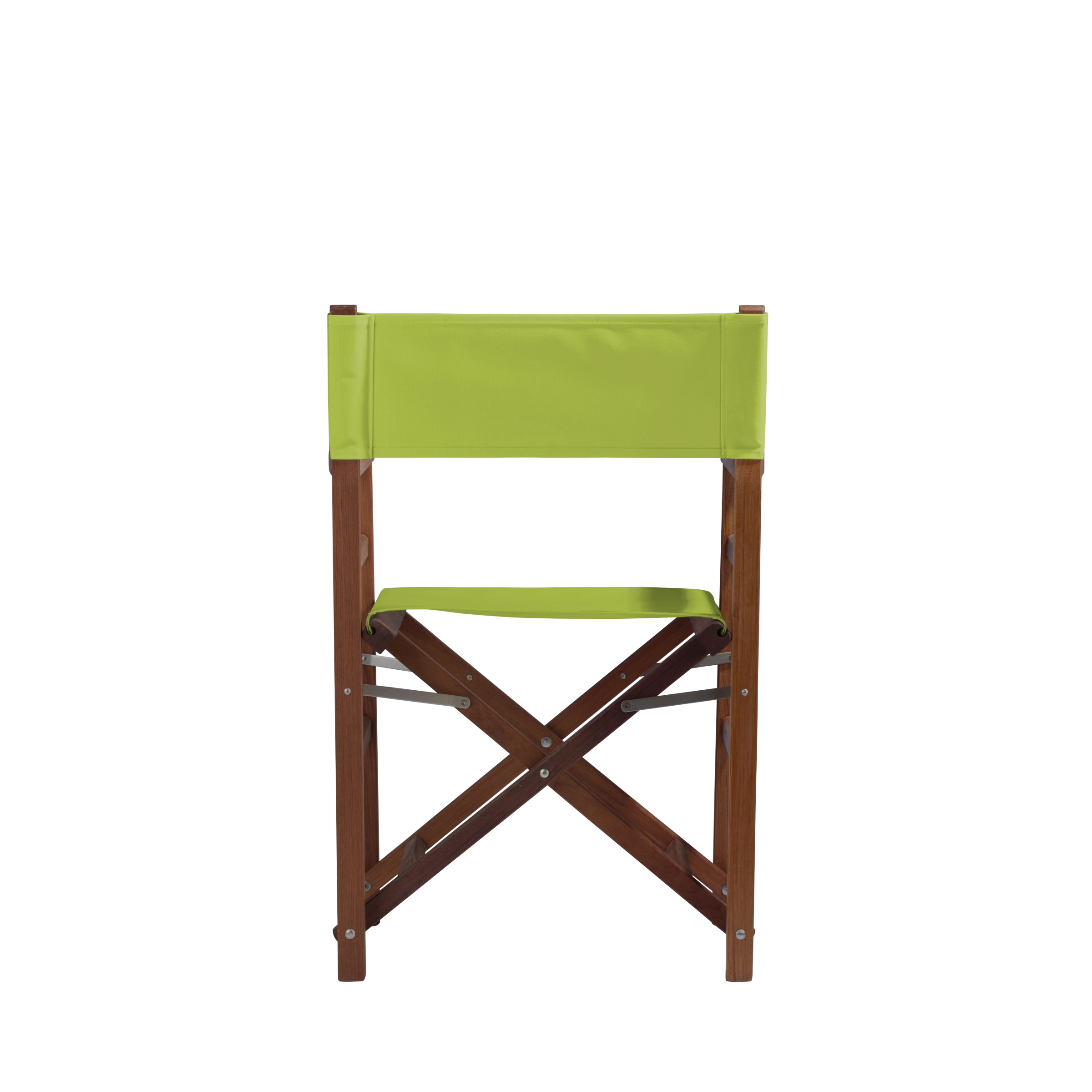 Regiestuhl Oscar aus Iroko-Holz Buchenholz mit hellgrünem Bezug, Seitenansicht
#Classic | Set (Farbe)_hellgrün