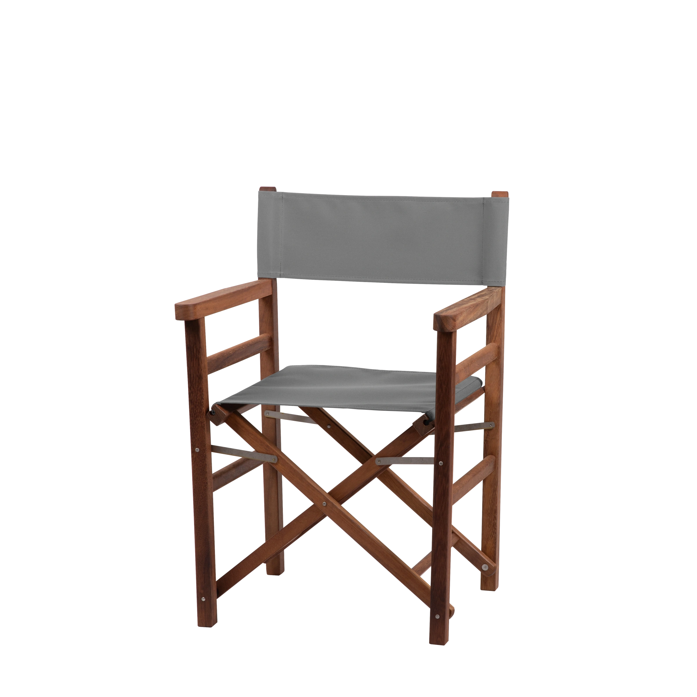 Regiestuhl Oscar aus Iroko-Holz Buchenholz mit anthrazitem Bezug, Seitenansicht
#Classic | Set (Farbe)_anthrazit