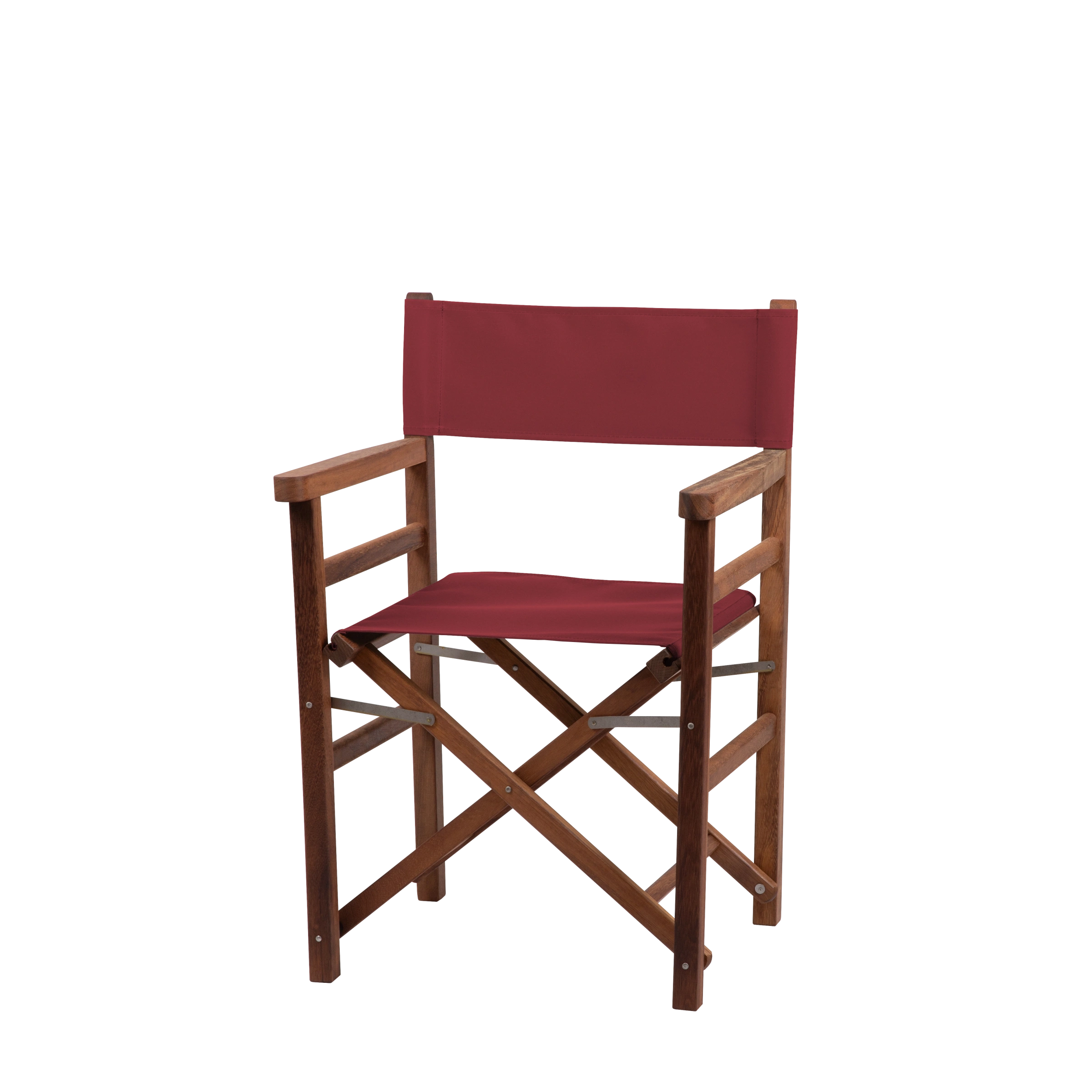 Regiestuhl Oscar aus Iroko-Holz Buchenholz mit Bezug in bordeaux, Seitenansicht
#Classic | Set (Farbe)_bordeaux