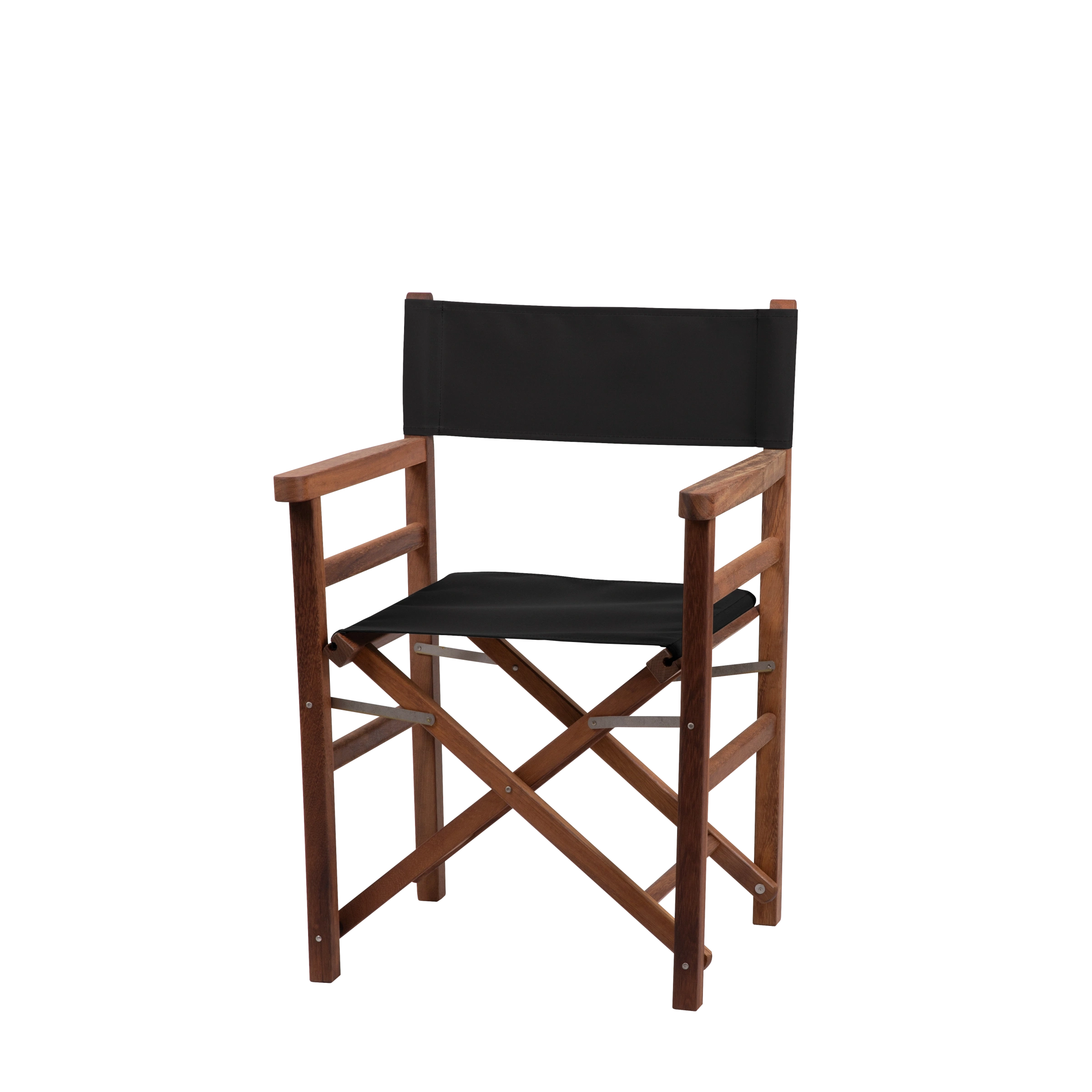 Regiestuhl Oscar aus Iroko-Holz Buchenholz mit schwarzem Bezug, Seitenansicht
#Classic | Set (Farbe)_schwarz