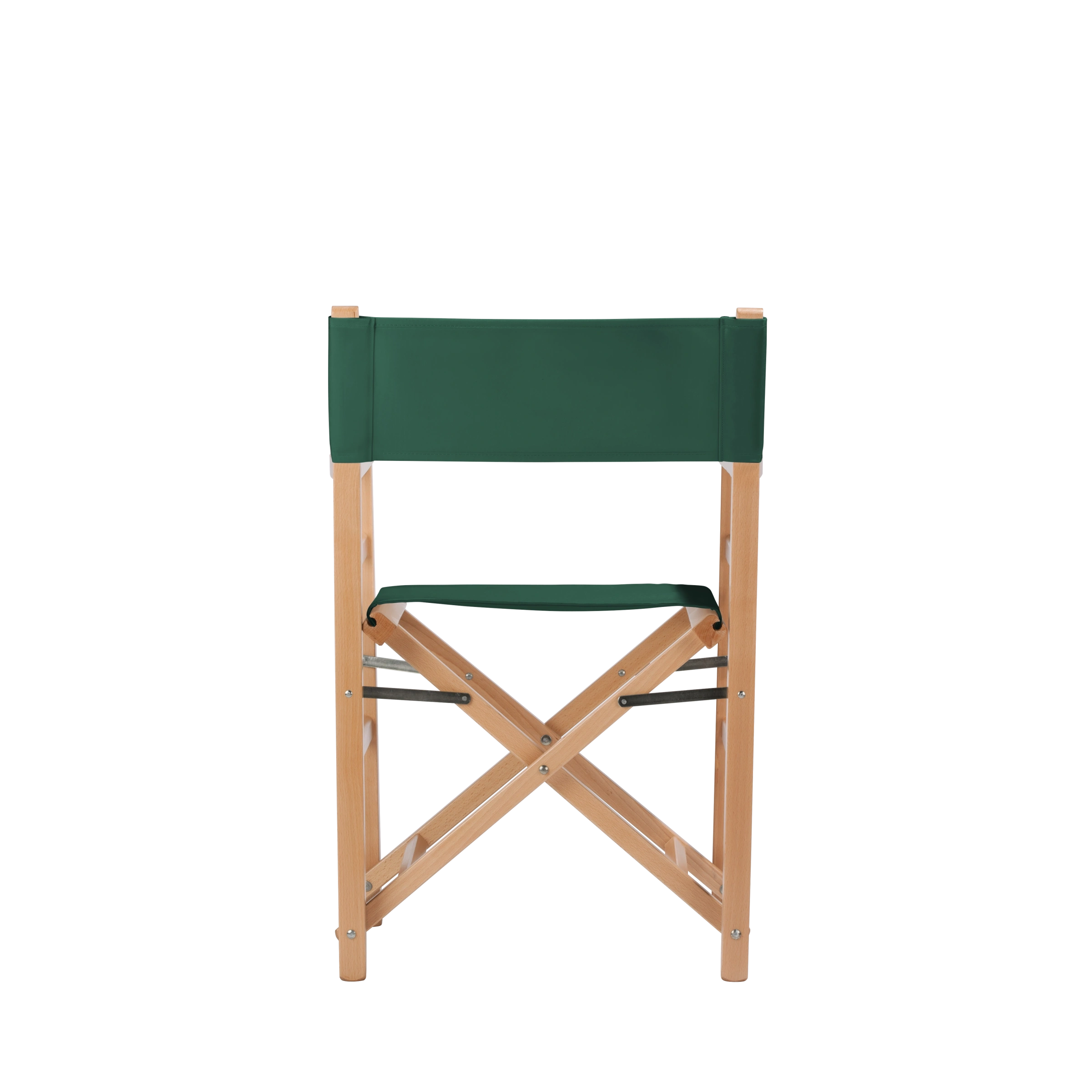 Regiestuhl Oscar aus naturfarbenem Buchenholz mit dunkelgrünem Bezug, Rückansicht
#Classic | Set (Farbe)_dunkelgrün