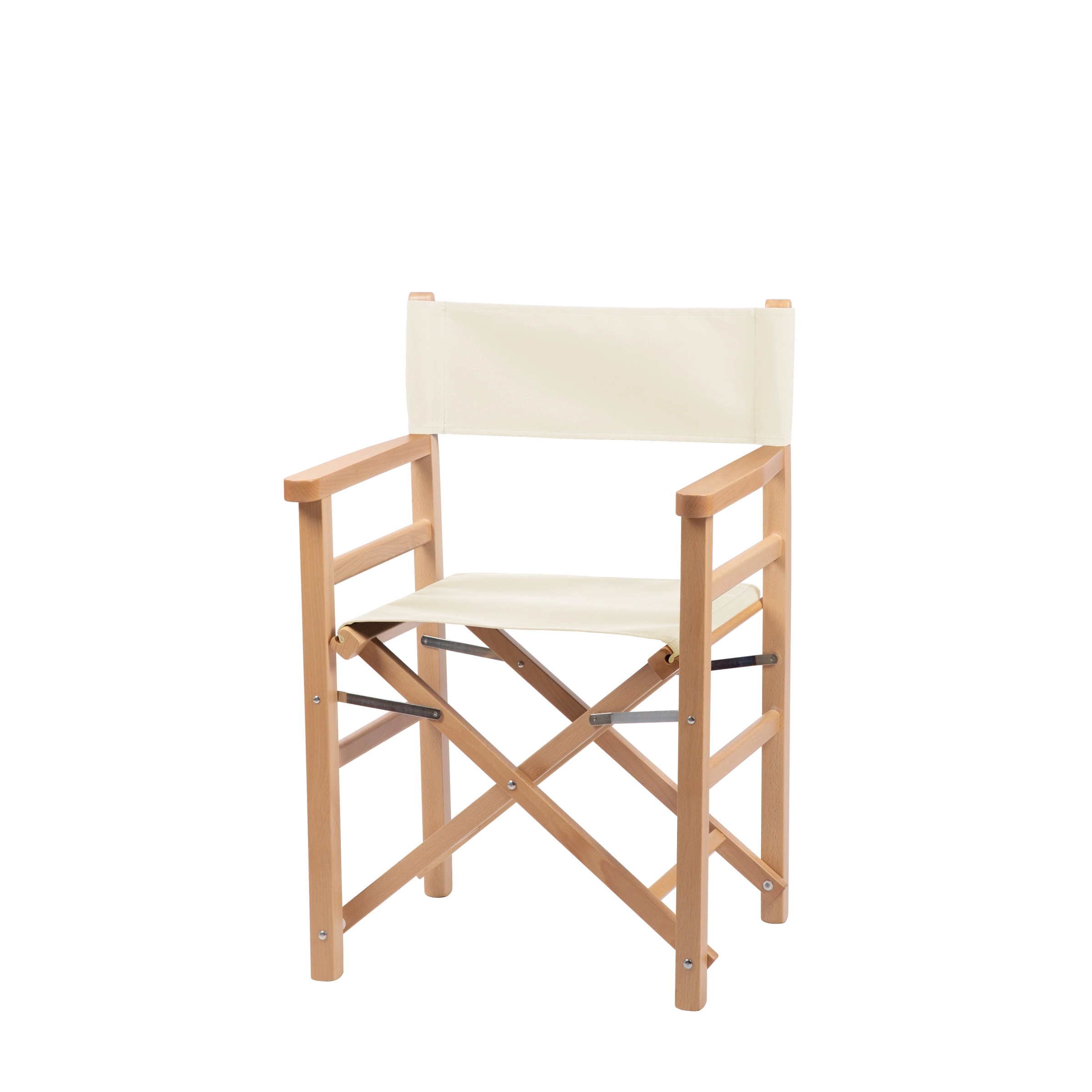 Regiestuhl Oscar aus naturfarbenem Buchenholz mit naturfarbenem Bezug, Seitenansicht
#Classic | Set (Farbe)_natur