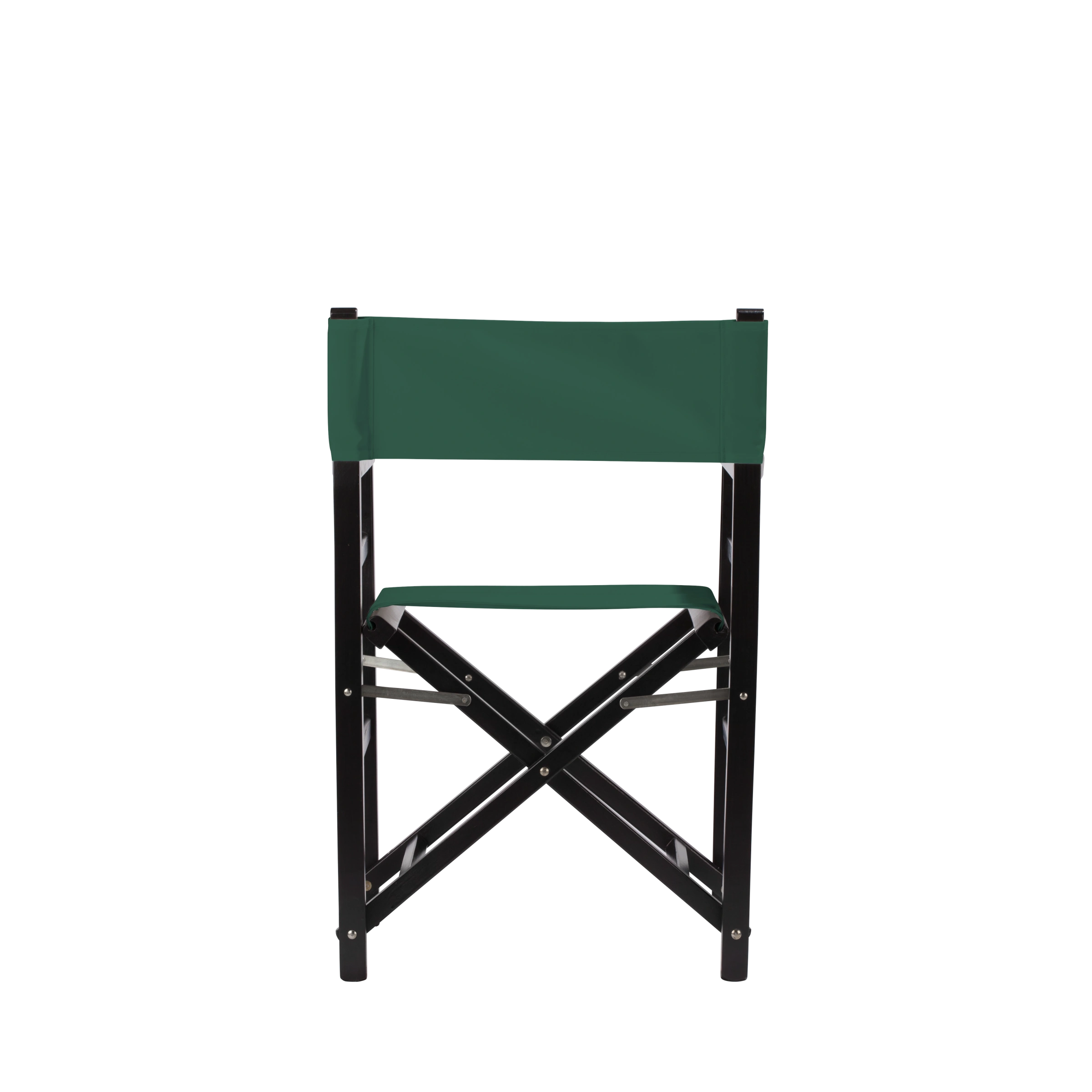 Regiestuhl Oscar aus schwarzem Buchenholz mit dunkelgrünem Bezug, Rückansicht
#Classic | Set (Farbe)_dunkelgrün