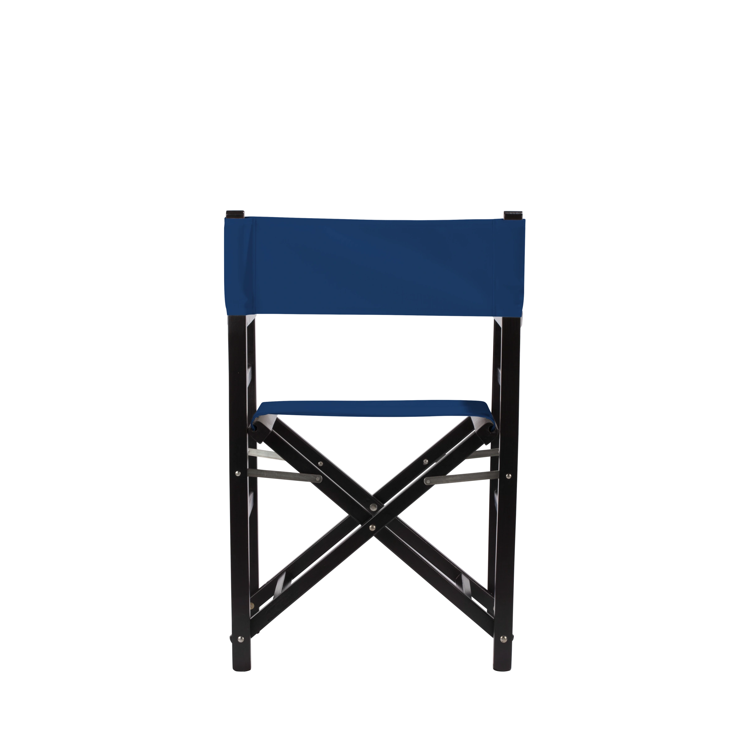 Regiestuhl Oscar aus schwarzem Buchenholz mit Bezug in marine, Rückansicht
#Classic | Set (Farbe)_marine