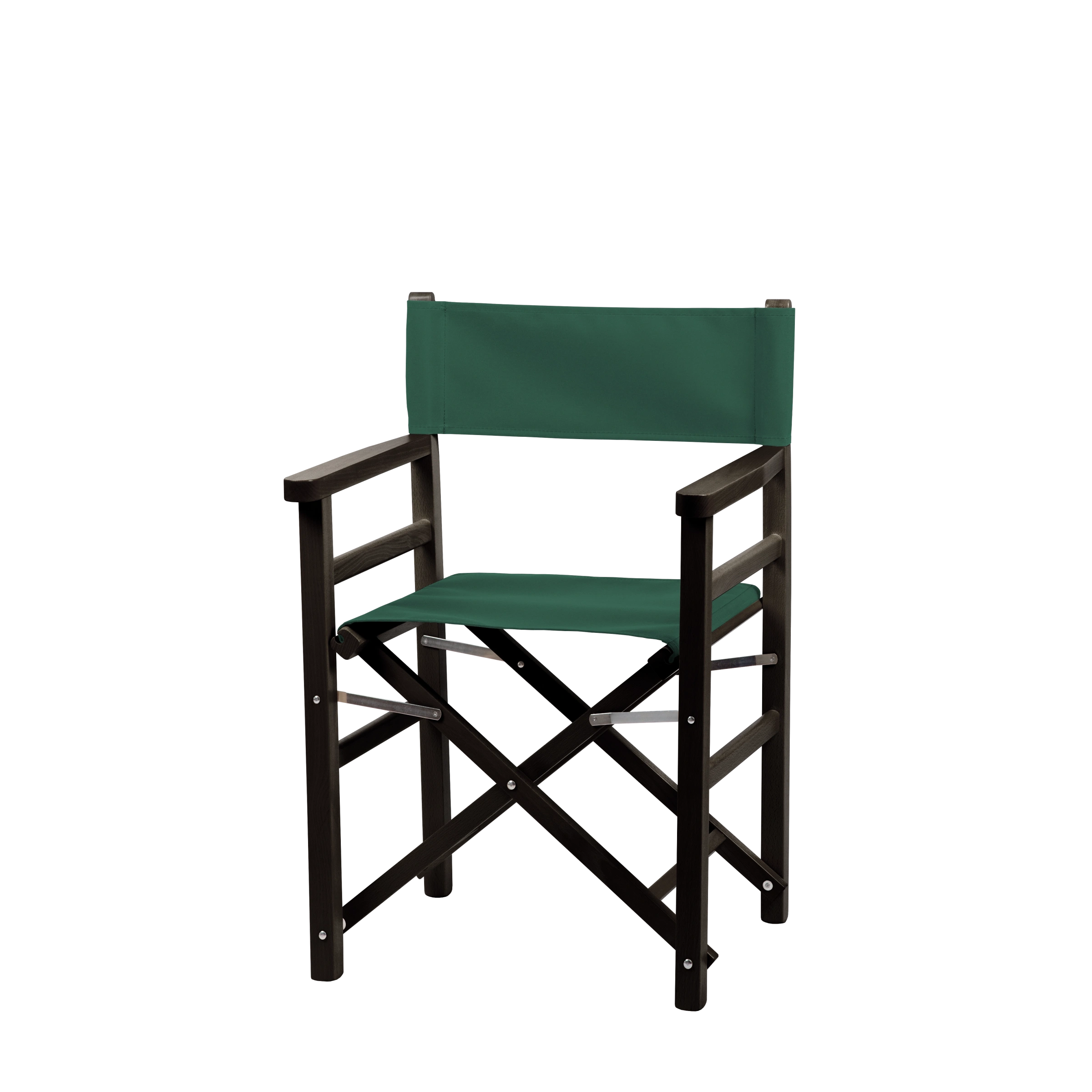 Regiestuhl Oscar aus schwarzem Buchenholz mit dunkelgrünem Bezug, Seitenansicht
#Classic | Set (Farbe)_dunkelgrün