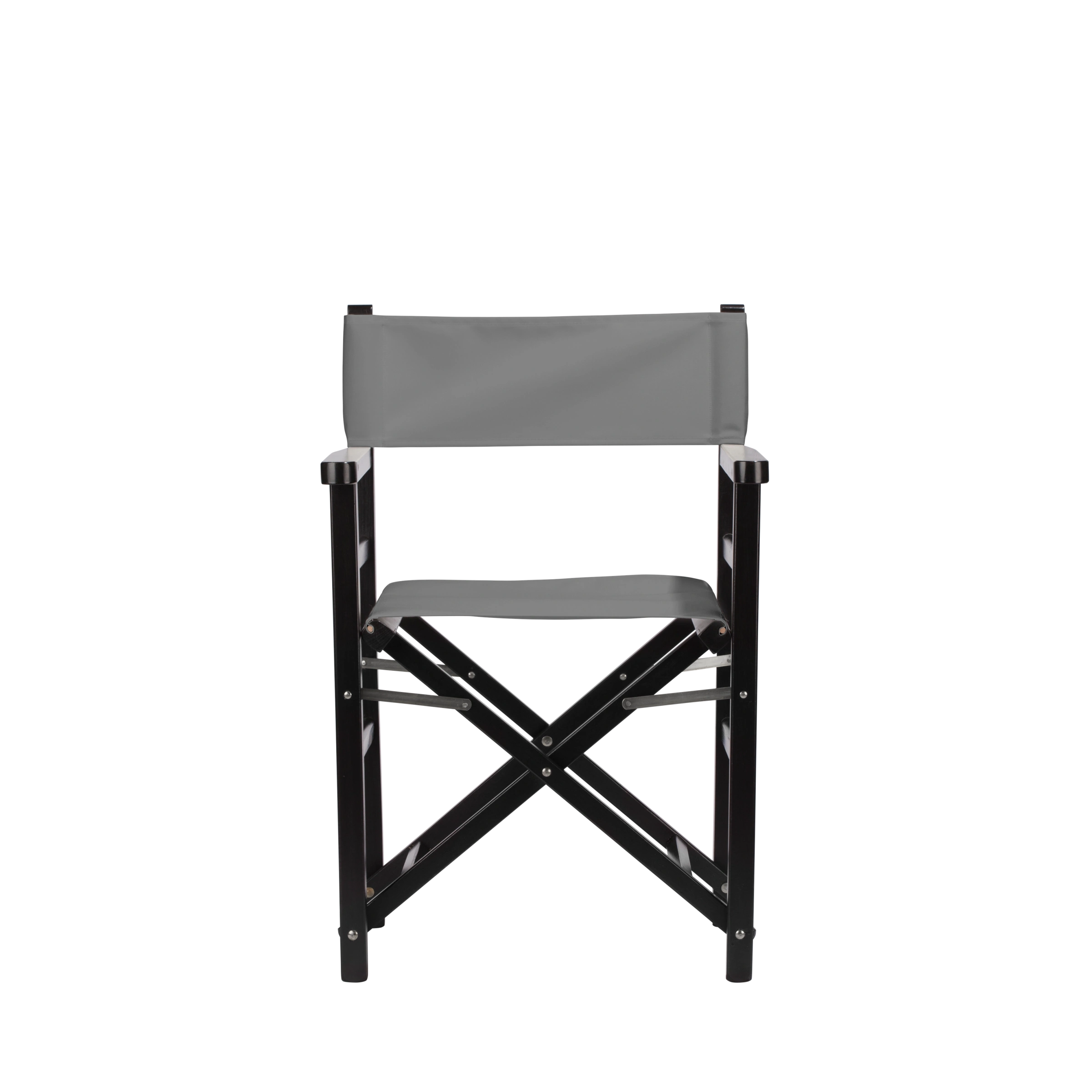 Regiestuhl Oscar aus schwarzem Buchenholz mit anthrazitem Bezug, Frontalansicht
#Classic | Set (Farbe)_anthrazit