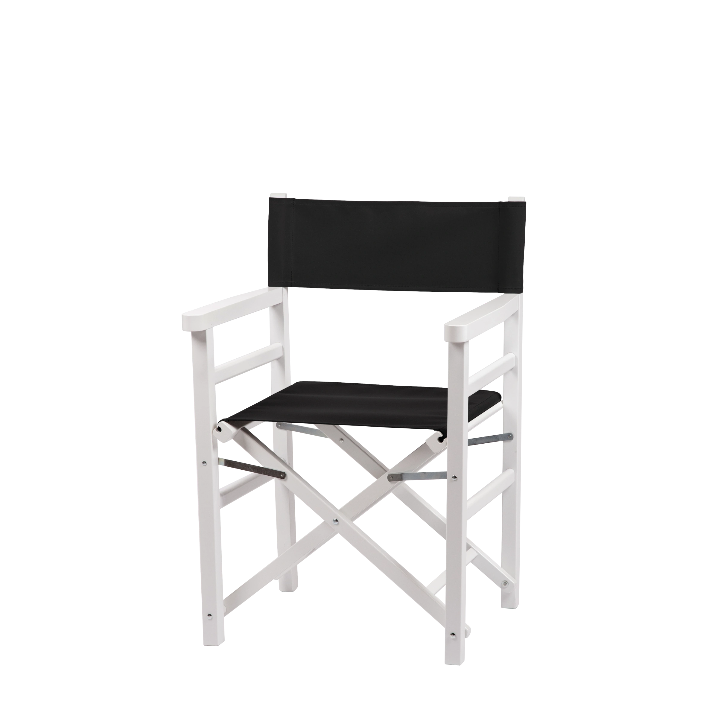 Regiestuhl Oscar aus weißem Buchenholz mit schwarzem Bezug, Seitenansicht
#Classic | Set (Farbe)_schwarz