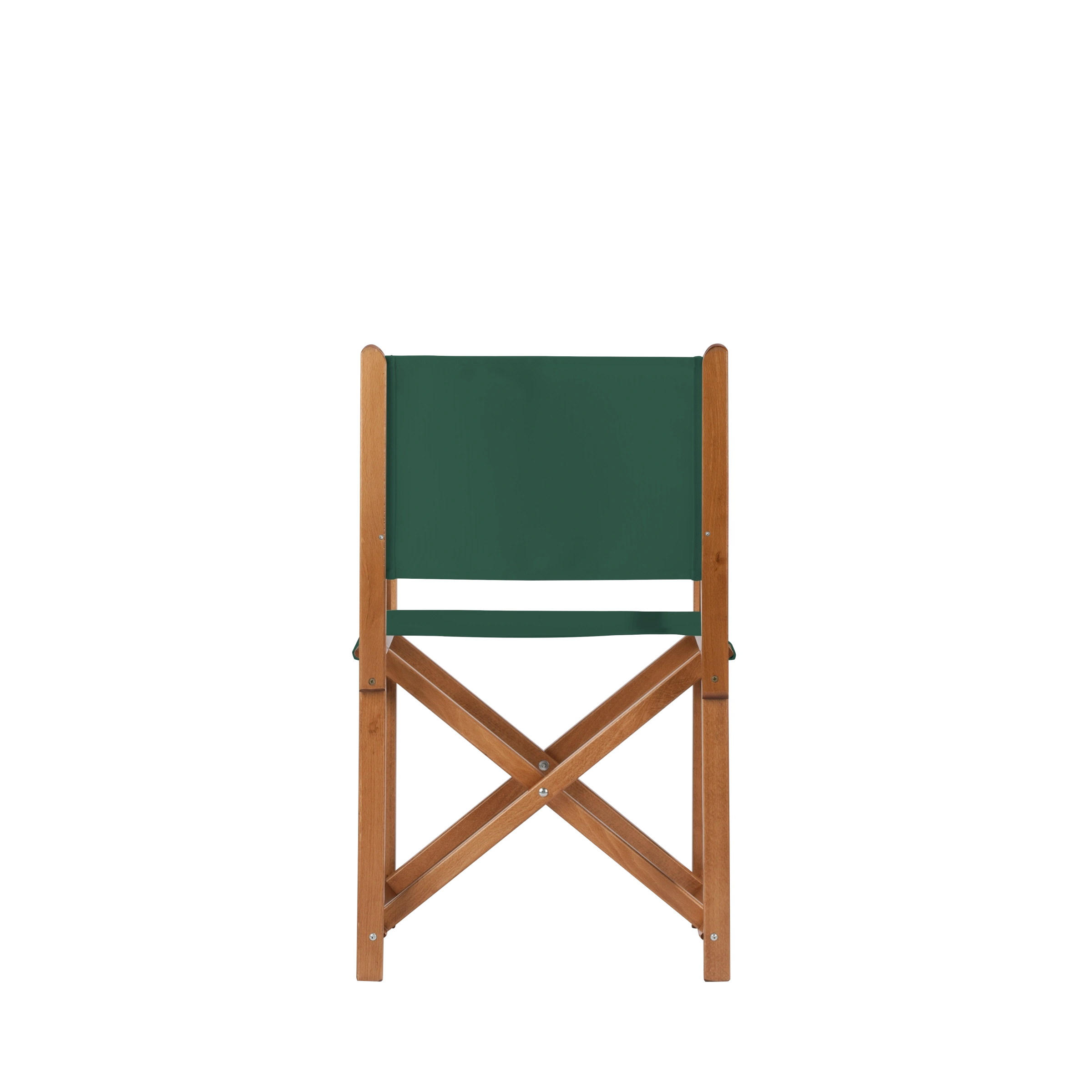 Regiestuhl Pedro aus brandyfarbenem Buchenholz mit dunkelgrünem Bezug, Rückansicht
#Swing | Set (Farbe)_dunkelgrün