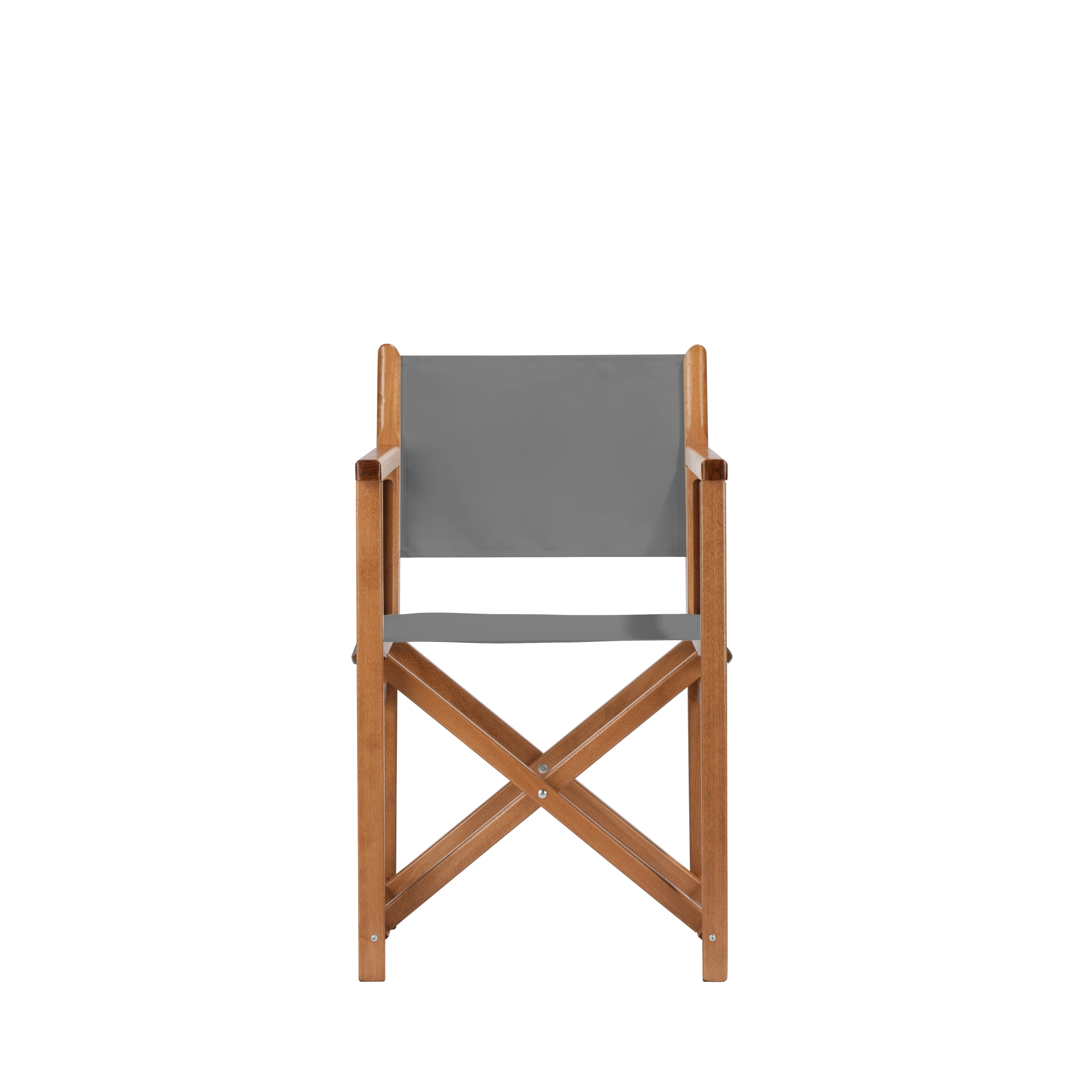 Regiestuhl Pedro aus brandyfarbenem Buchenholz mit anthrazitem Bezug, Frontalansicht
#Swing | Set (Farbe)_anthrazit