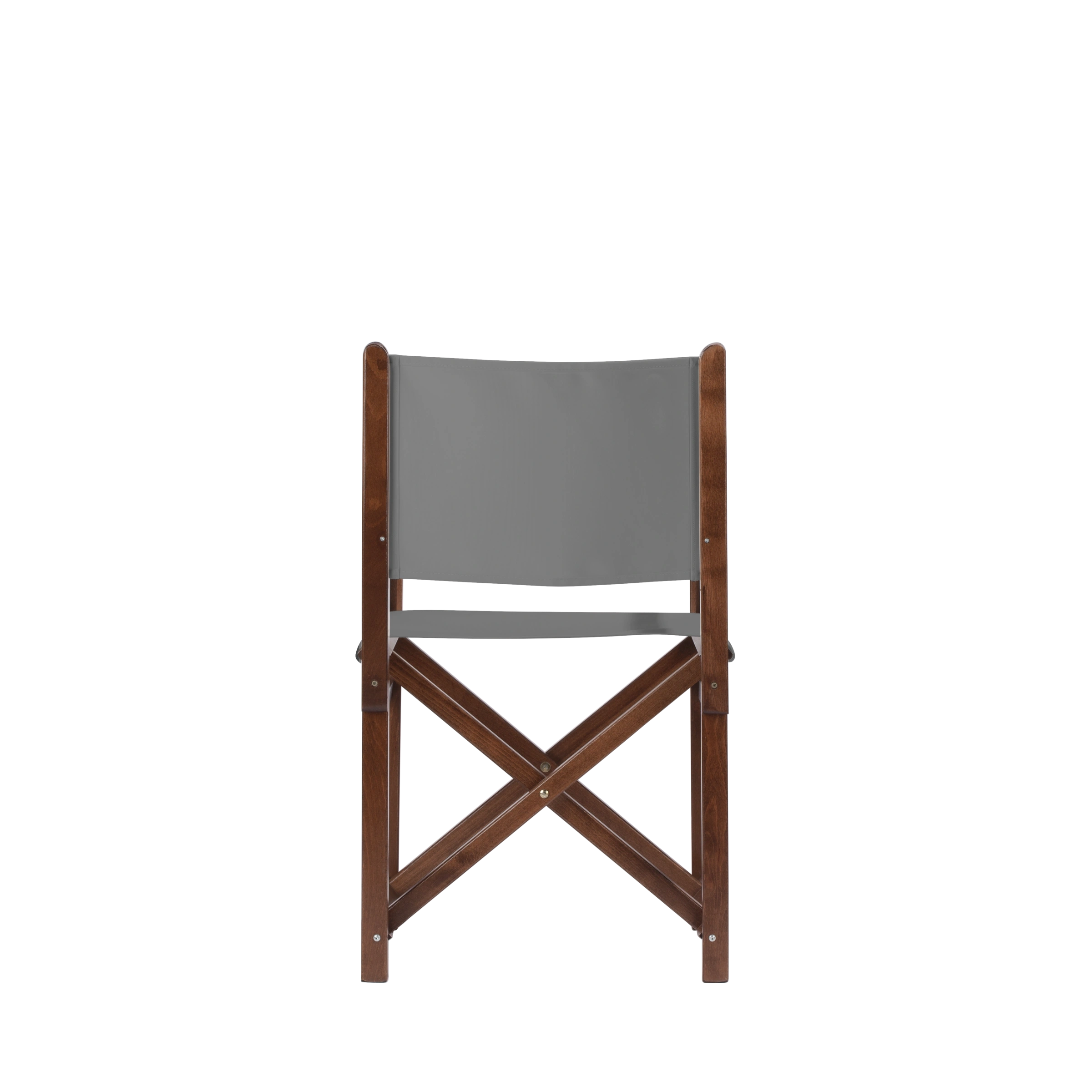 Regiestuhl Pedro aus braunem Buchenholz mit anthrazitem Bezug, Rückansicht
#Swing | Set (Farbe)_anthrazit