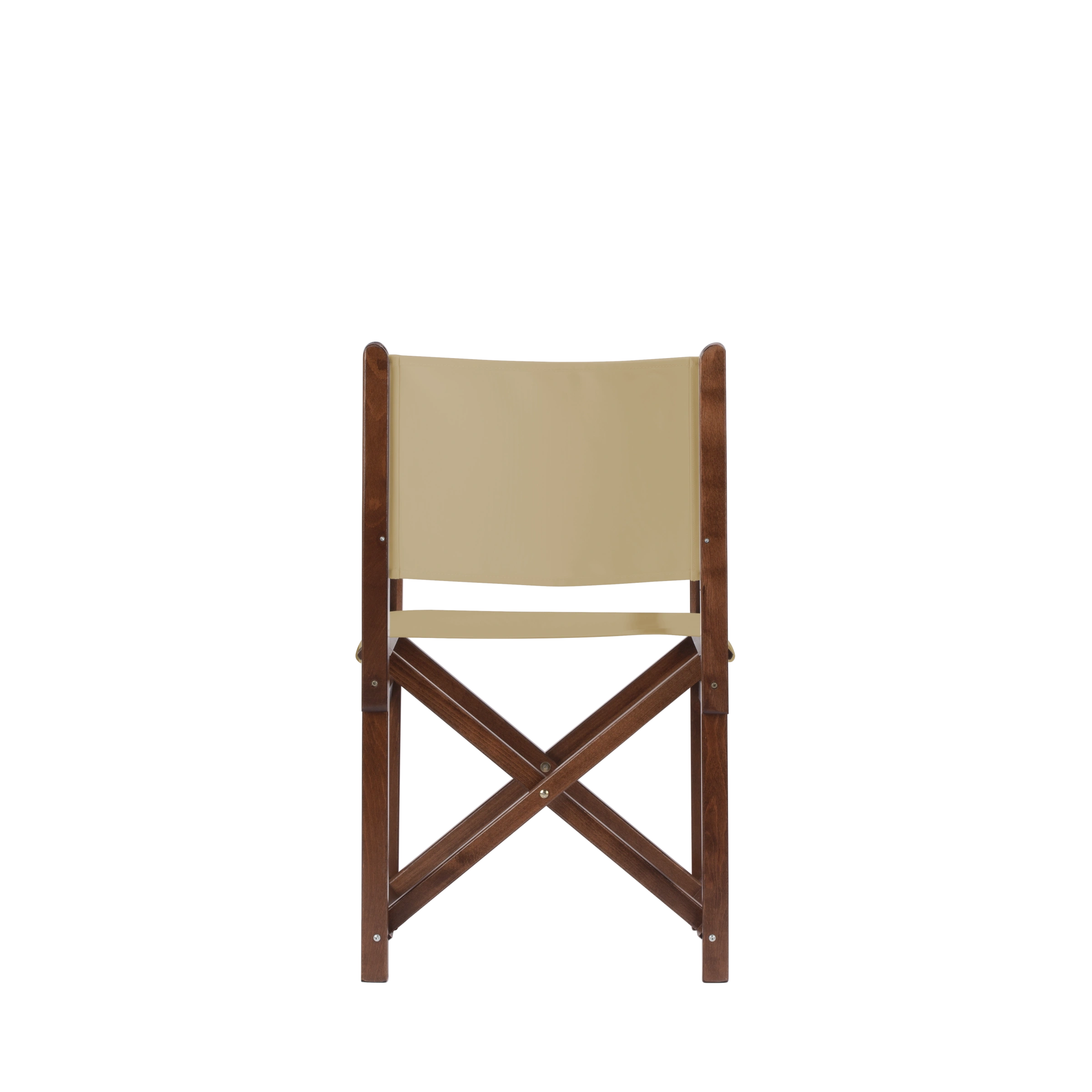 Regiestuhl Pedro aus braunem Buchenholz mit Bezug in beige, Rückansicht
#Swing | Set (Farbe)_beige