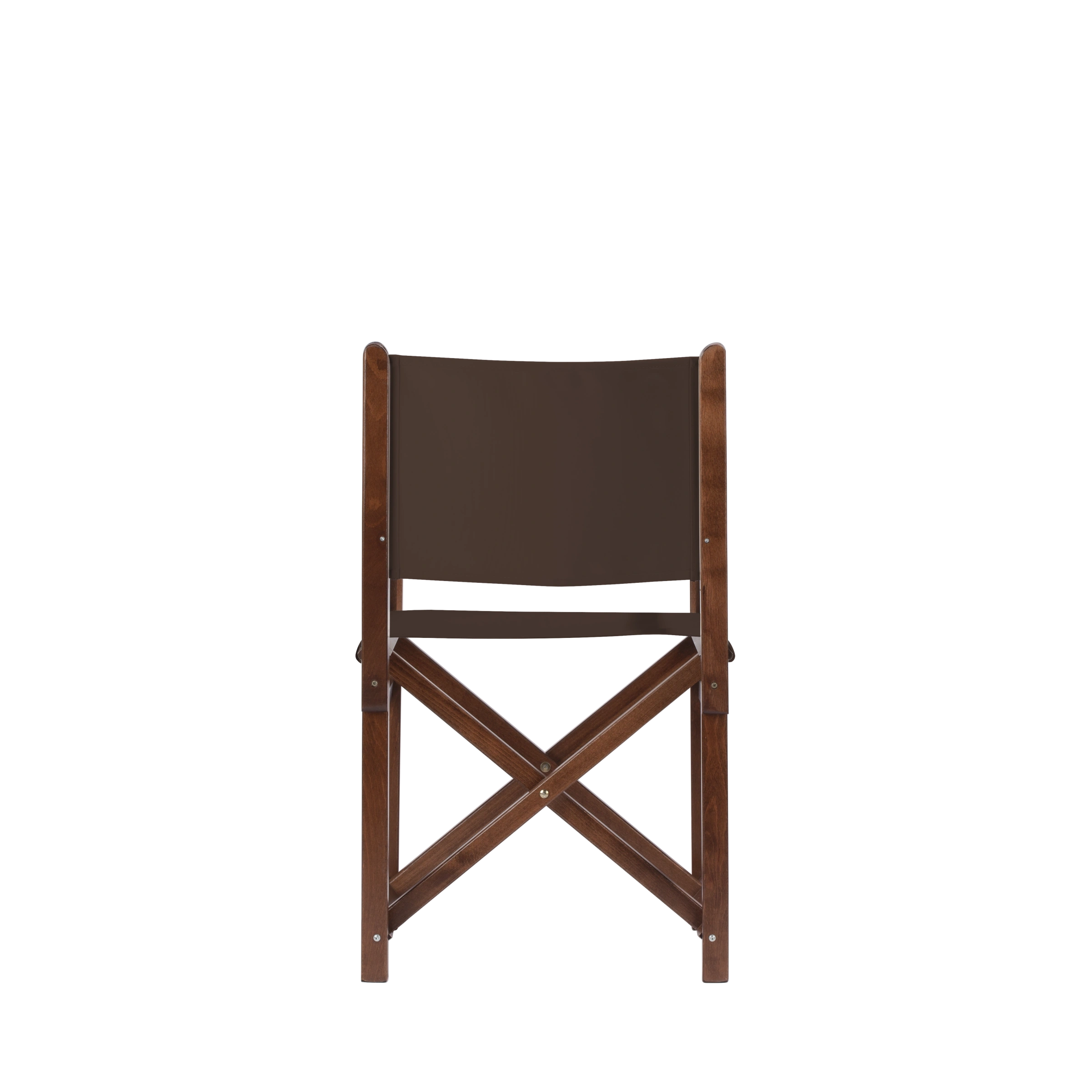 Regiestuhl Pedro aus braunem Buchenholz mit Bezug in caffé, Rückansicht
#Swing | Set (Farbe)_caffé