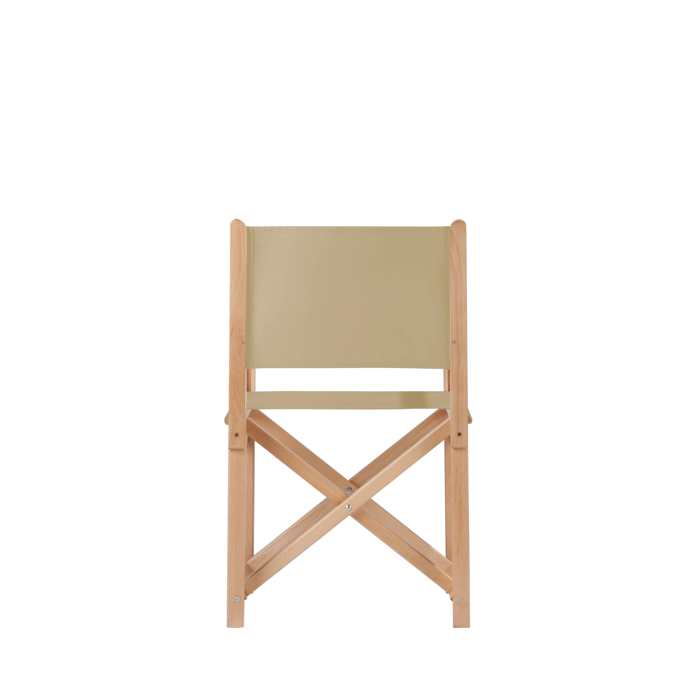 Regiestuhl Pedro aus naturfarbenem Buchenholz mit Bezug in beige, Rückansicht
#Swing | Set (Farbe)_beige