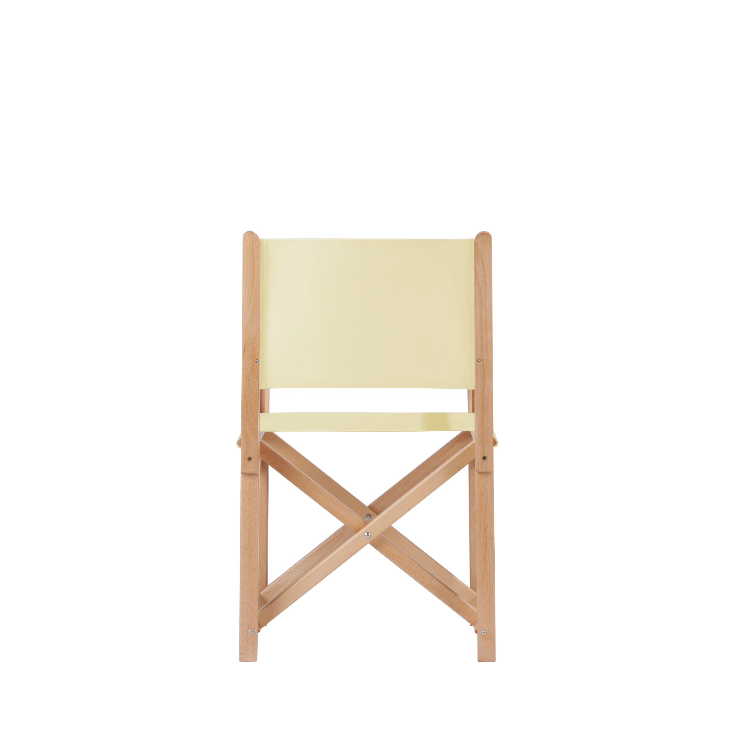 Regiestuhl Pedro aus naturfarbenem Buchenholz mit Bezug in vanille, Rückansicht
#Swing | Set (Farbe)_vanille