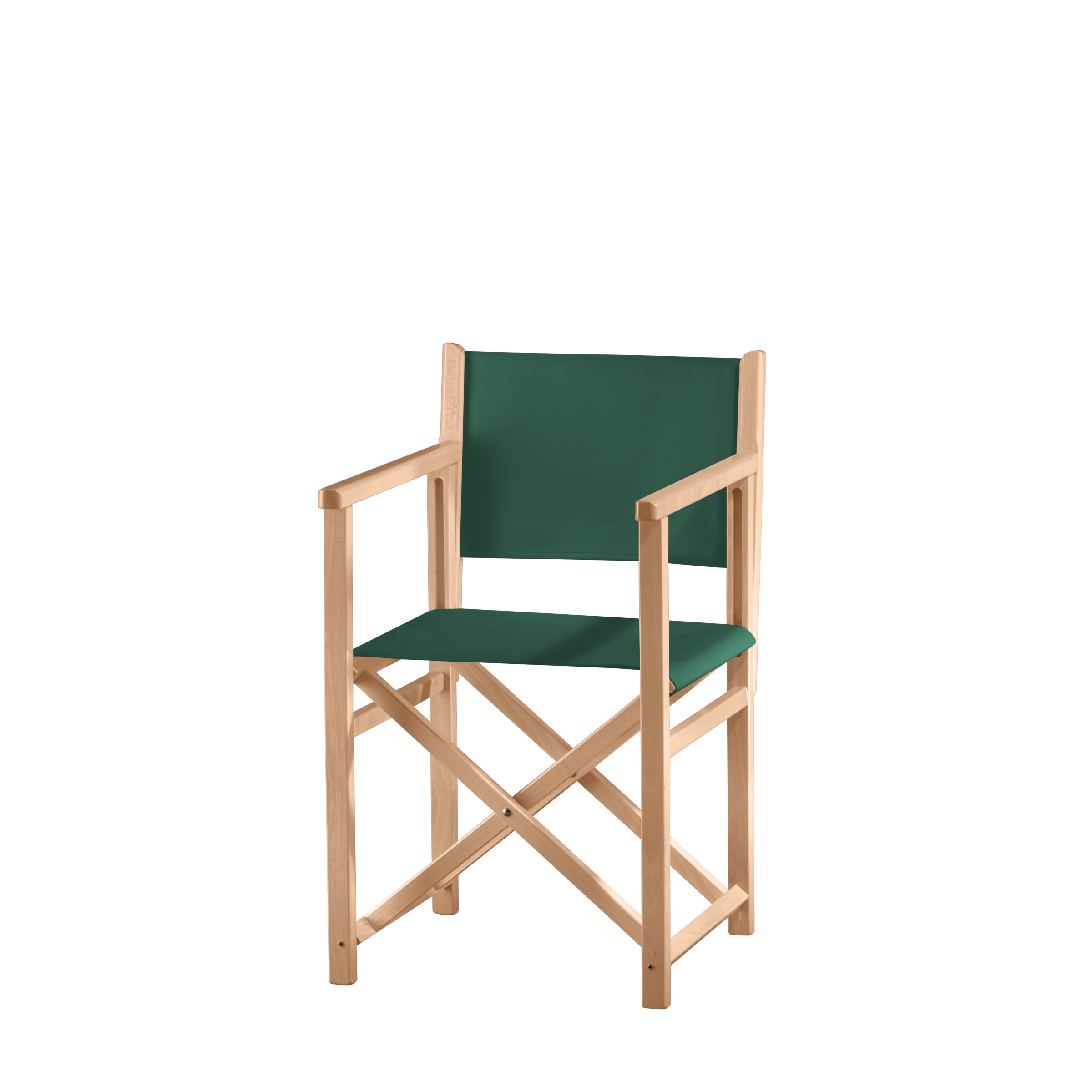 Regiestuhl Pedro aus naturfarbenem Buchenholz mit dunkelgrünem Bezug, Seitenansicht
#Swing | Set (Farbe)_dunkelgrün