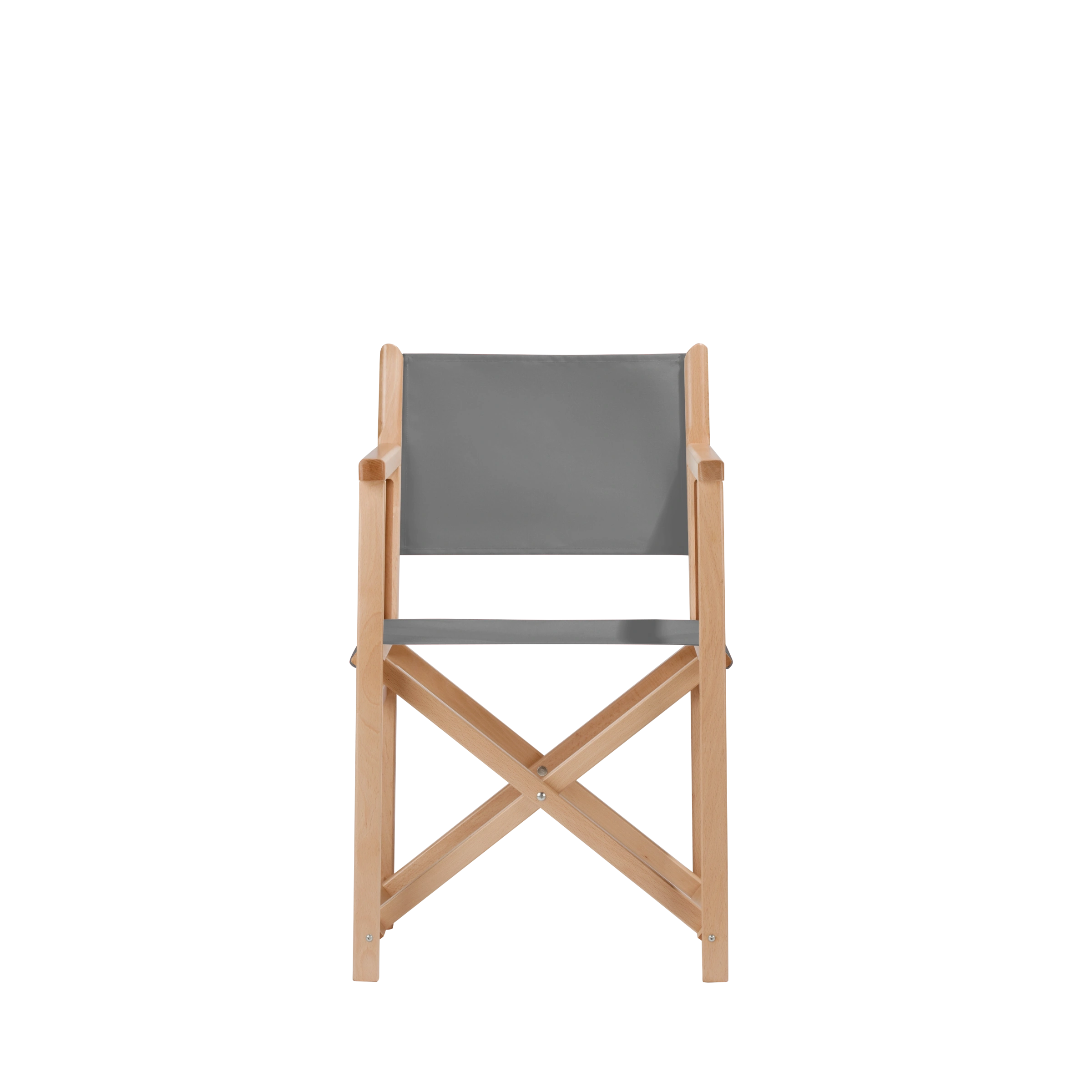 Regiestuhl Pedro aus naturfarbenem Buchenholz mit anthrazitem Bezug, Frontalansicht
#Swing | Set (Farbe)_anthrazit