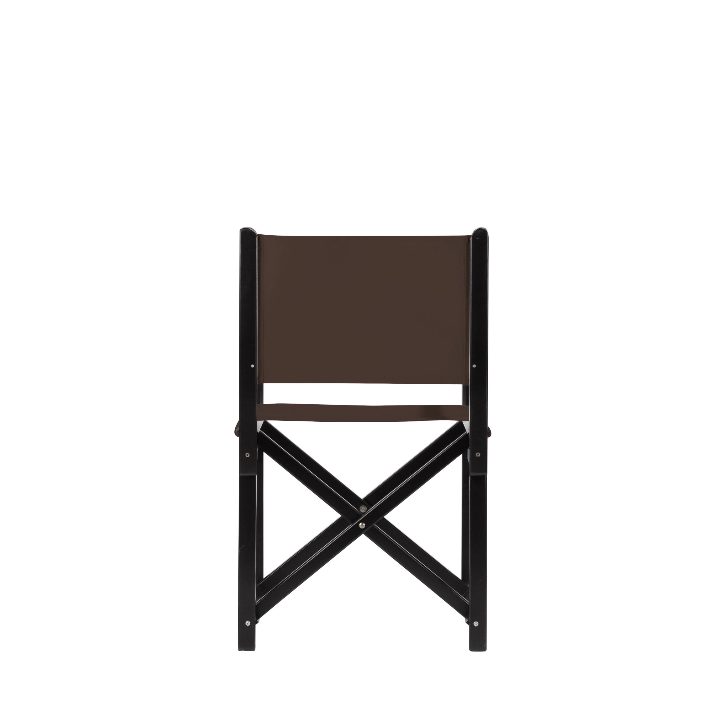 Regiestuhl Pedro aus schwarzem Buchenholz mit Bezug in caffé, Rückansicht
#Swing | Set (Farbe)_caffé