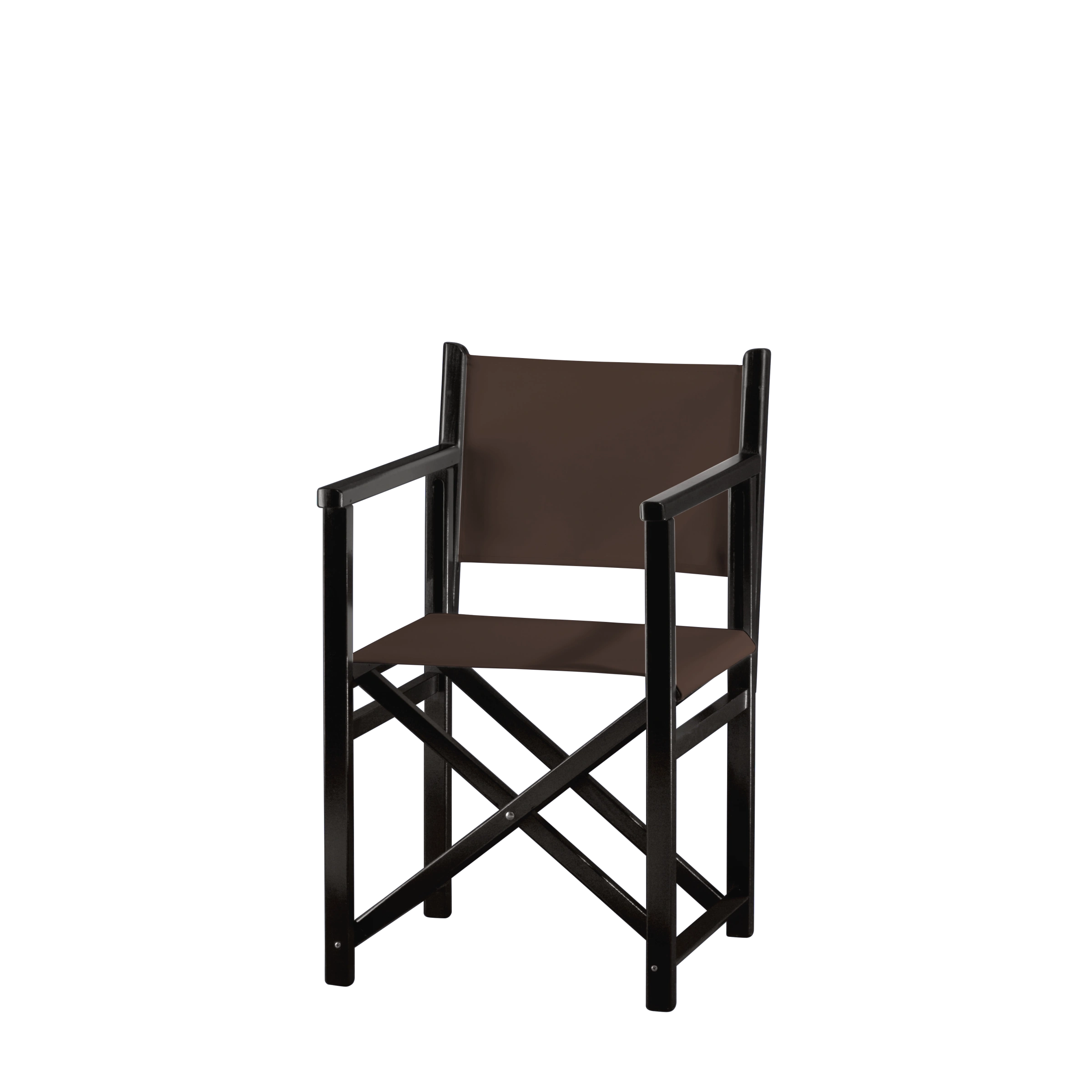 Regiestuhl Pedro aus schwarzem Buchenholz mit Bezug in caffé, Seitenansicht
#Swing | Set (Farbe)_caffé