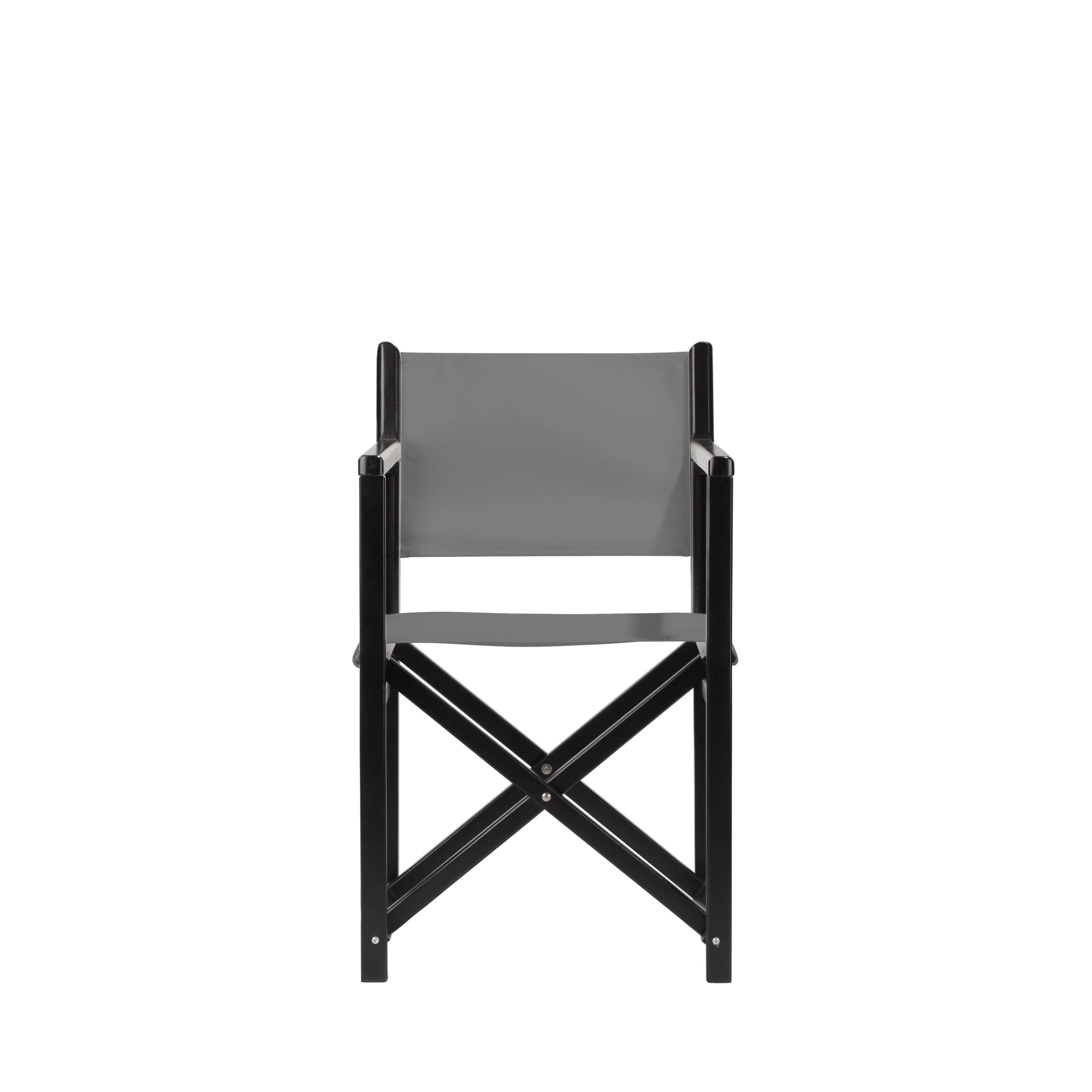 Regiestuhl Pedro aus schwarzem Buchenholz mit anthrazitem Bezug, Frontalansicht
#Swing | Set (Farbe)_anthrazit