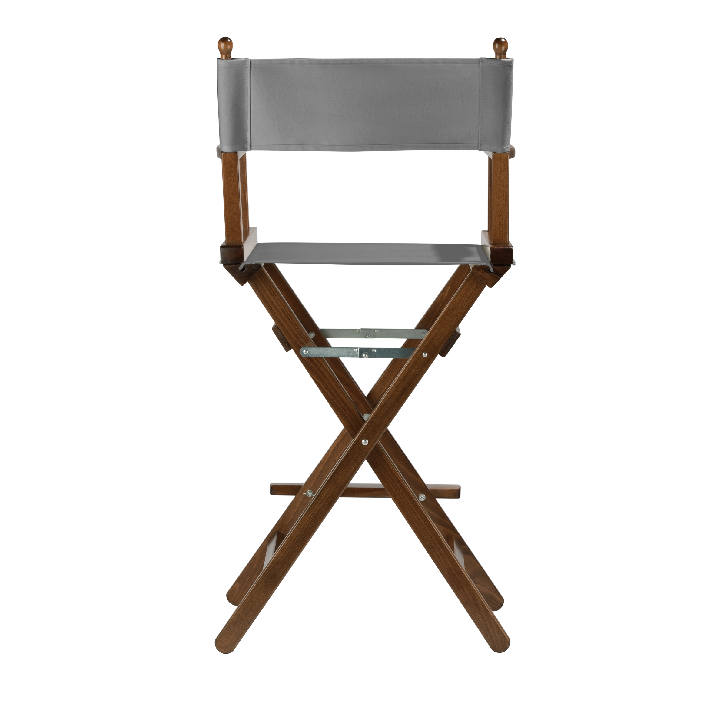 Regiestuhl Steven aus braunem Buchenholz mit anthrazitem Bezug, Rückansicht
#Classic | Set (Farbe)_anthrazit