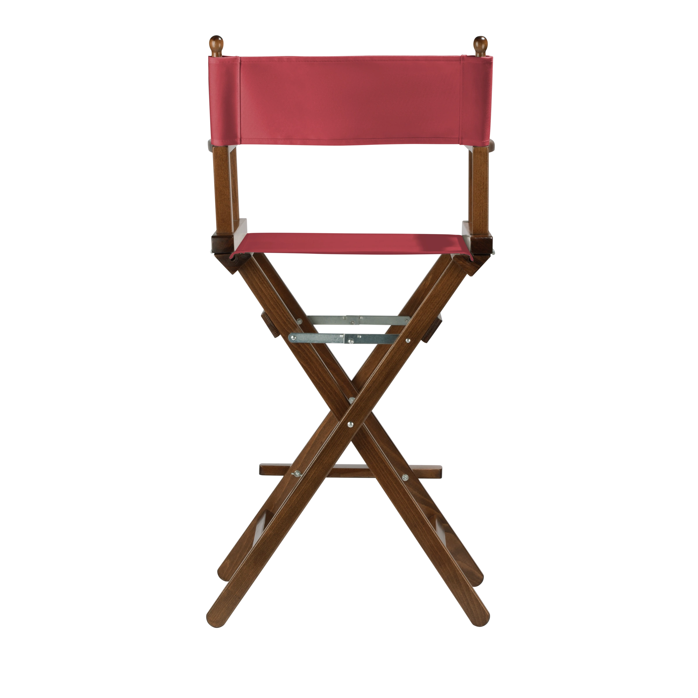 Regiestuhl Steven aus braunem Buchenholz mit rotem Bezug, Rückansicht
#Classic | Set (Farbe)_rot