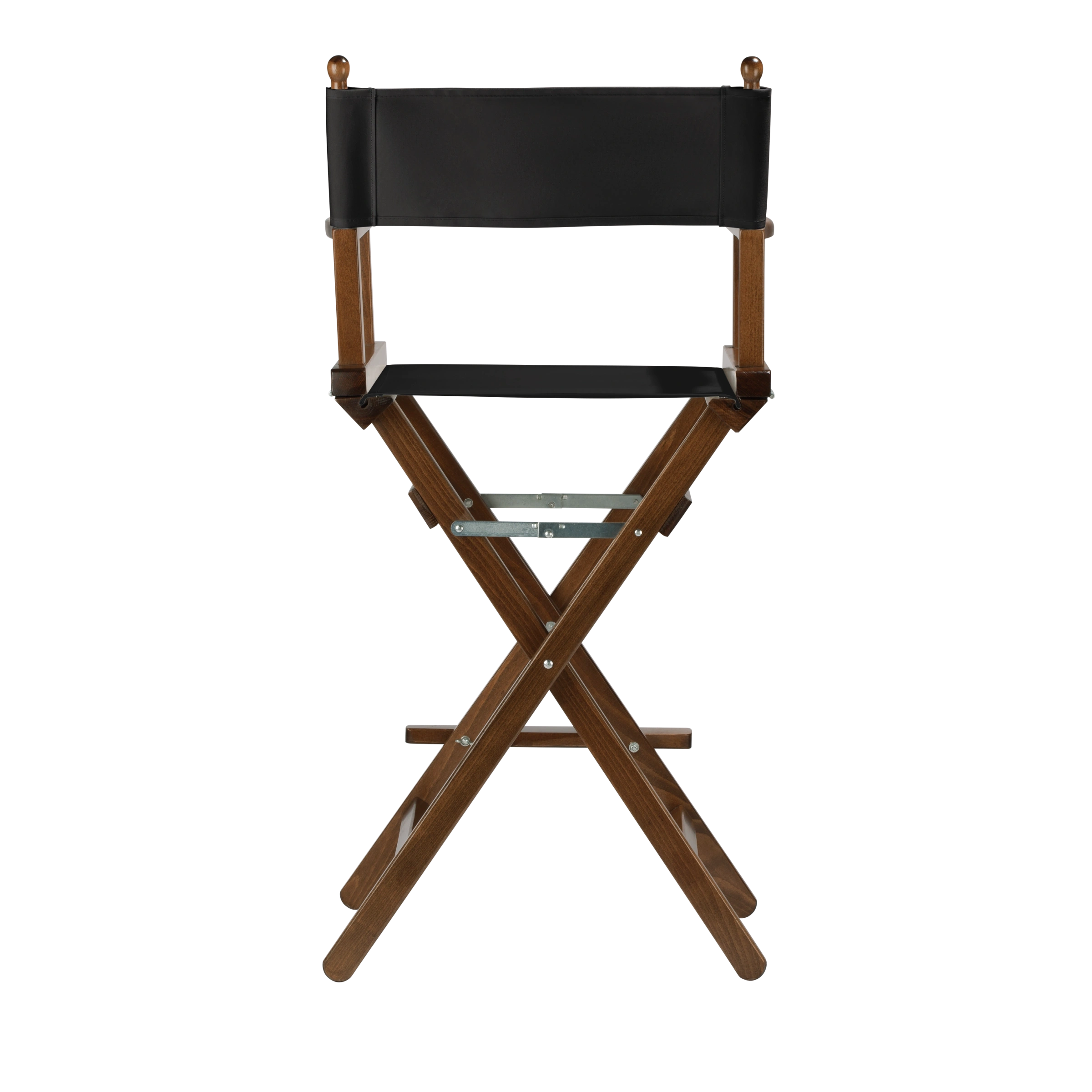 Regiestuhl Steven aus braunem Buchenholz mit schwarzem Bezug, Rückansicht
#Classic | Set (Farbe)_schwarz